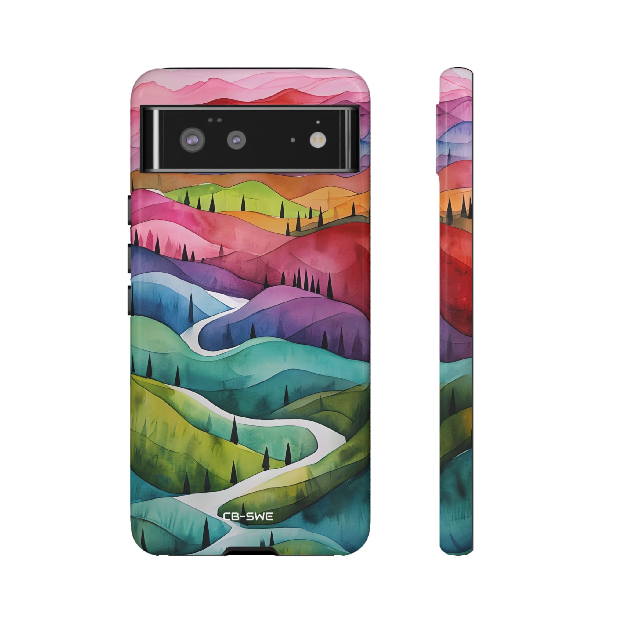 Whimsical Colorful Valleys - Google Pixel Case