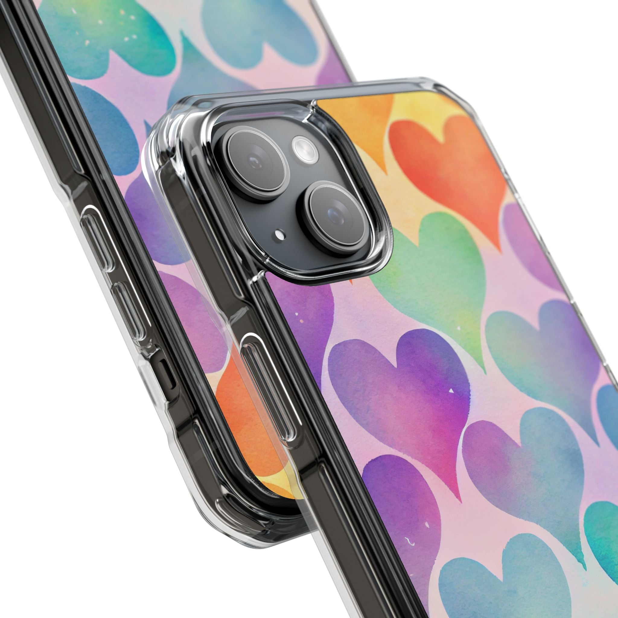 Watercolor Heart Symphony iPhone Case - Impact