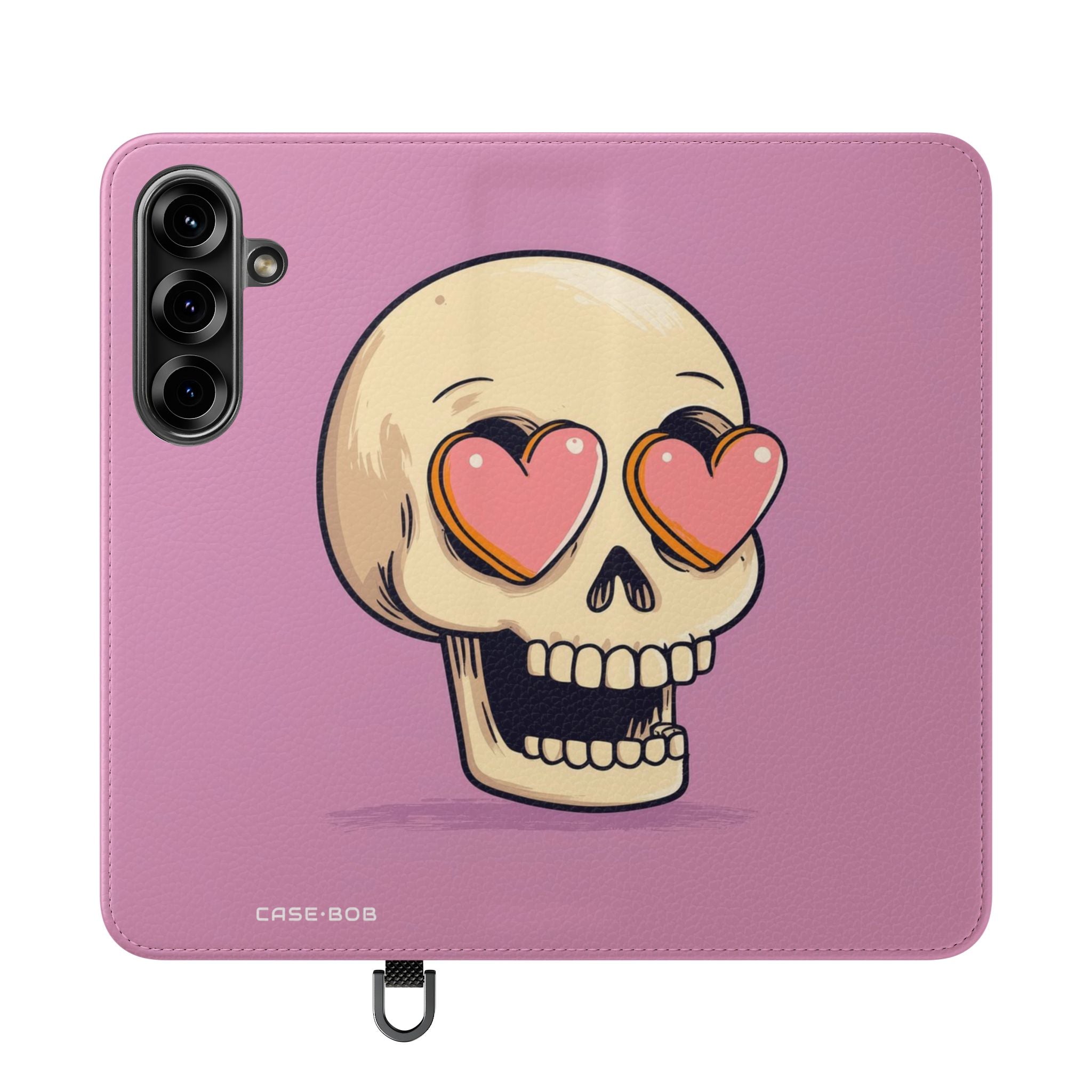Heart Eyes Skull - Samsung S25 Case - Lompakko