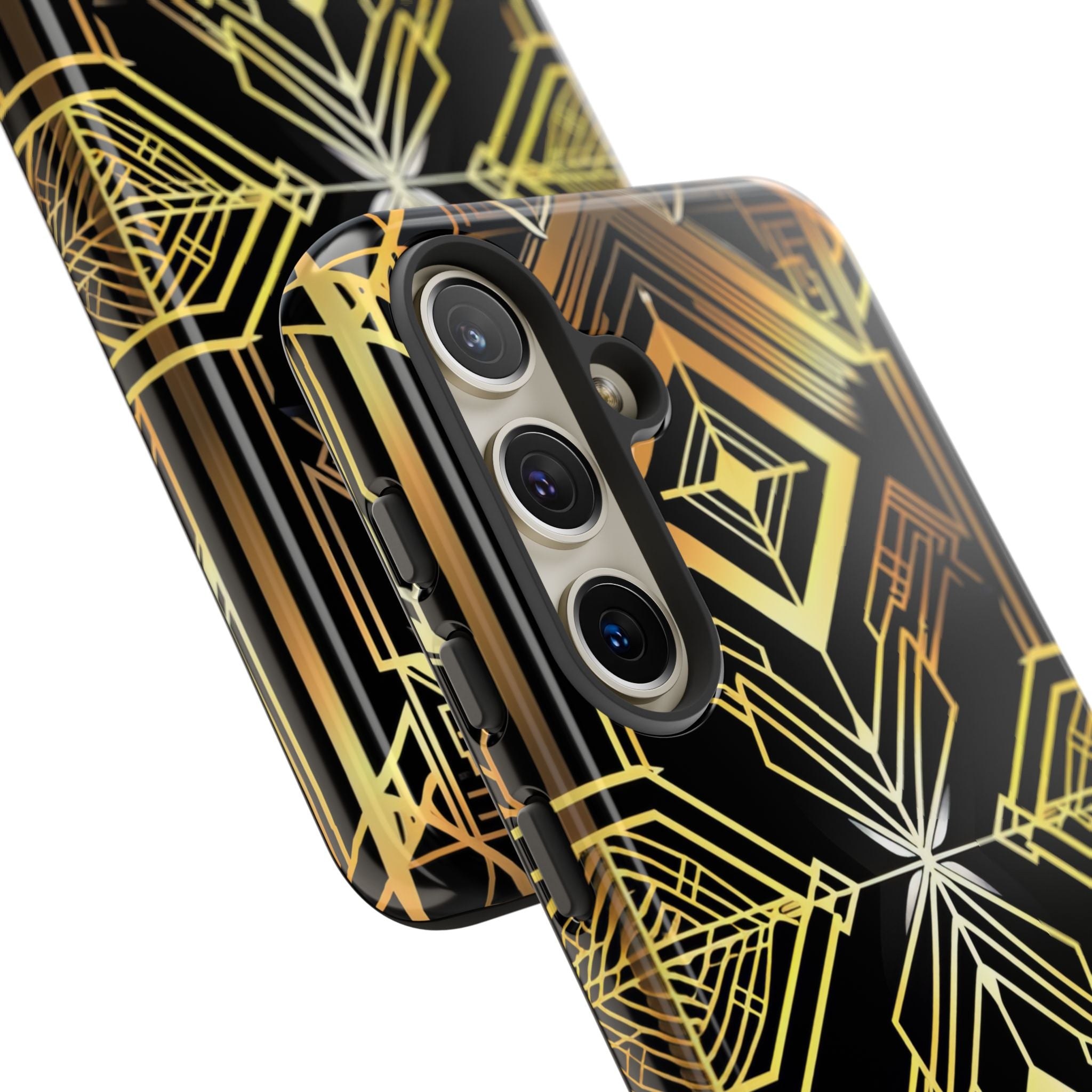 Golden Geometric Symphony Samsung S24 - Tough