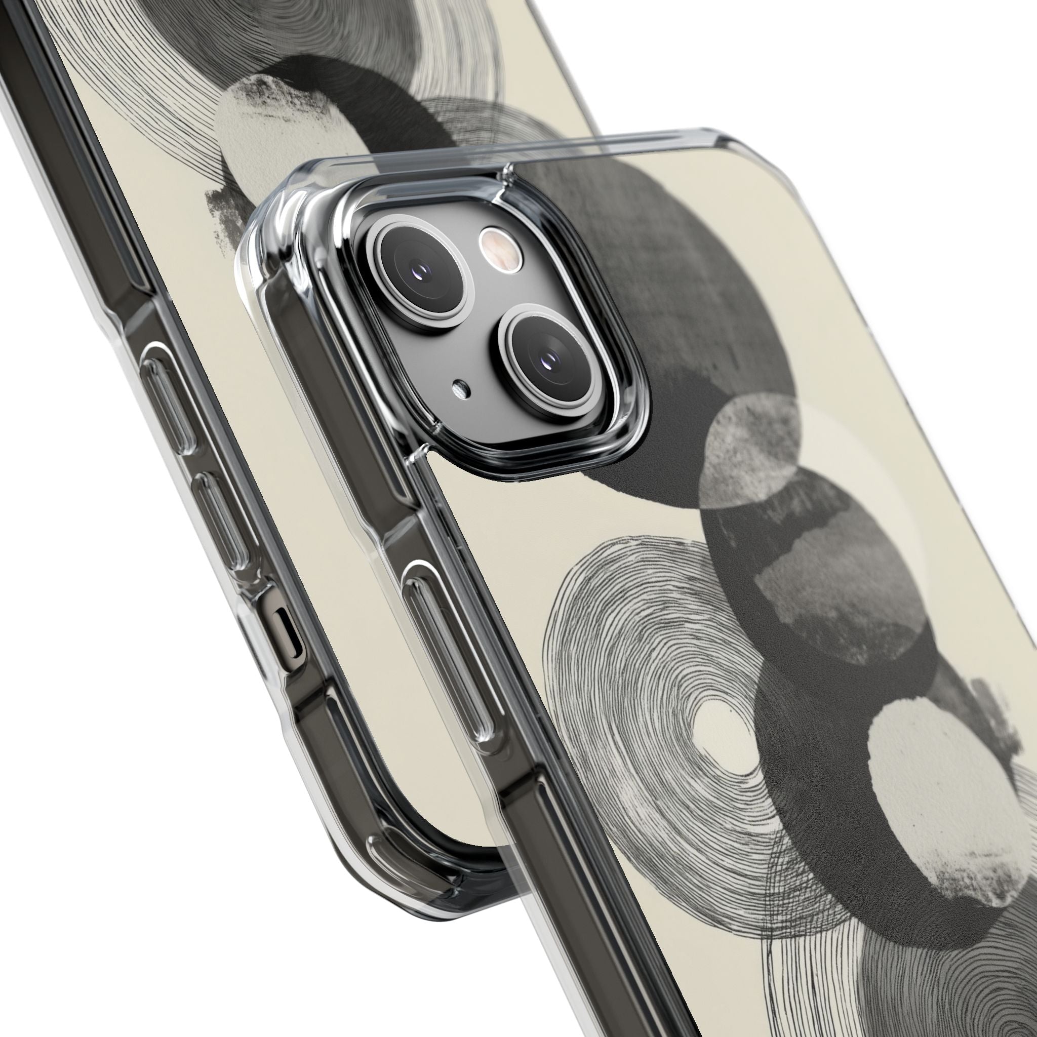 Circles Embrace Lines iPhone Case - Impact
