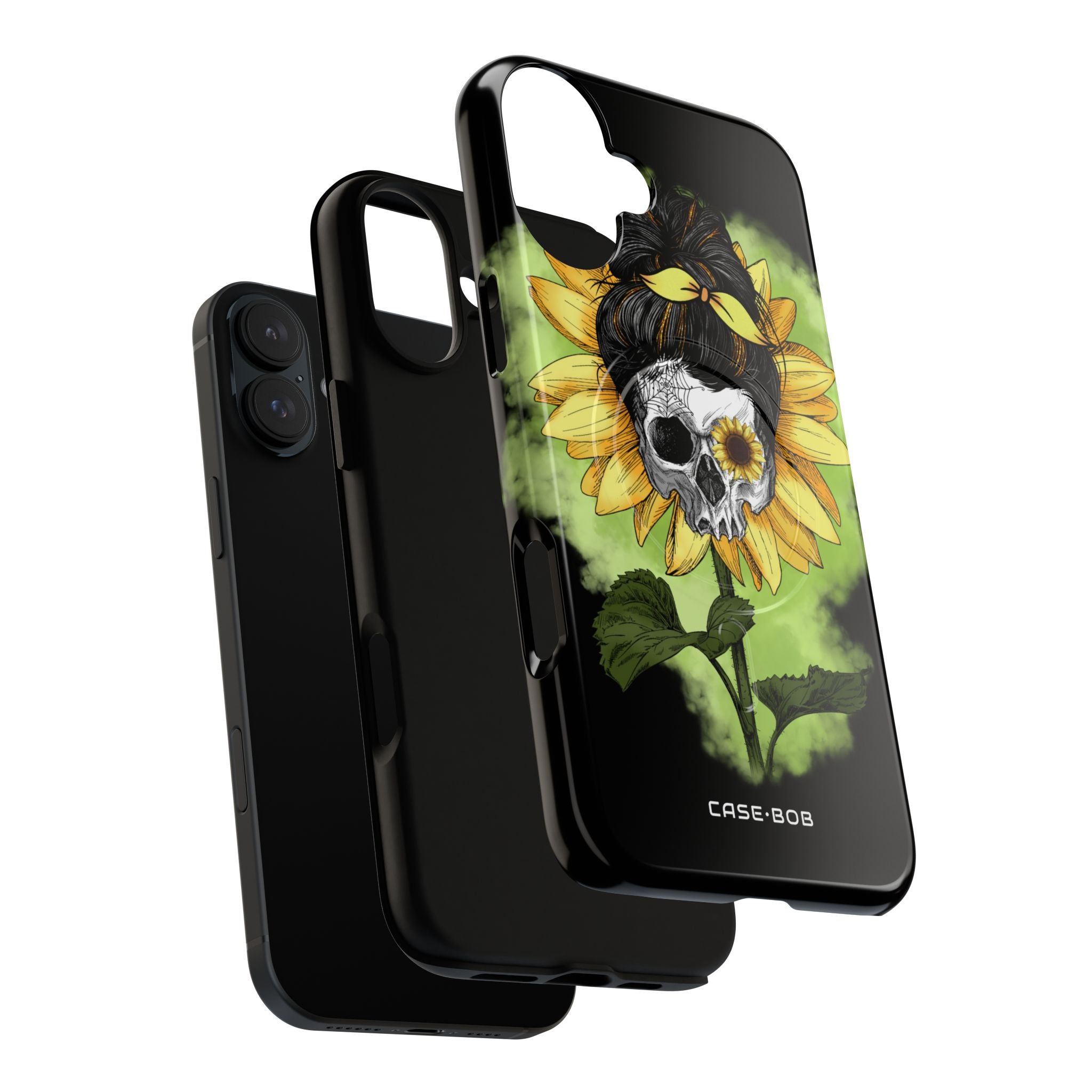 Sunflower Skull iPhone 16 Plus Case - Tough+