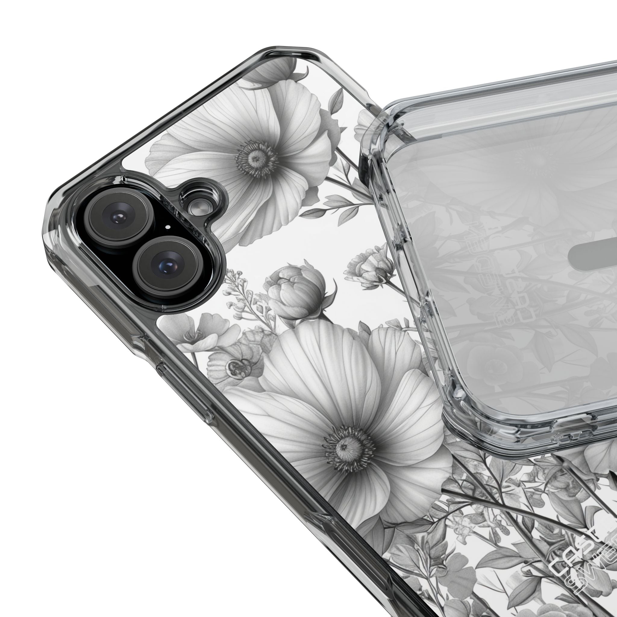 Vintage Floral Etching iPhone 16 - Impact Clear+