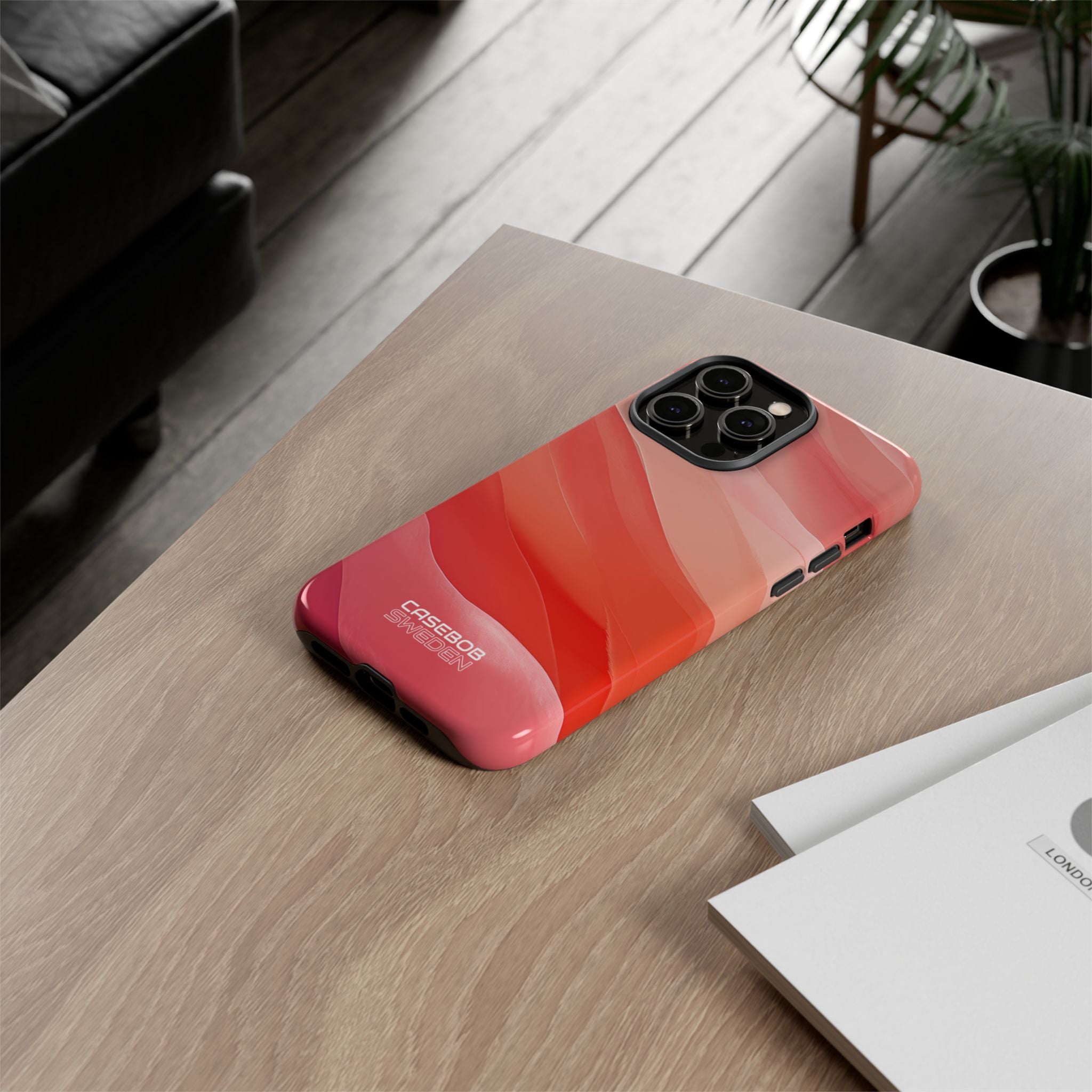 Flowing Coral Waves iPhone 14 - Tough