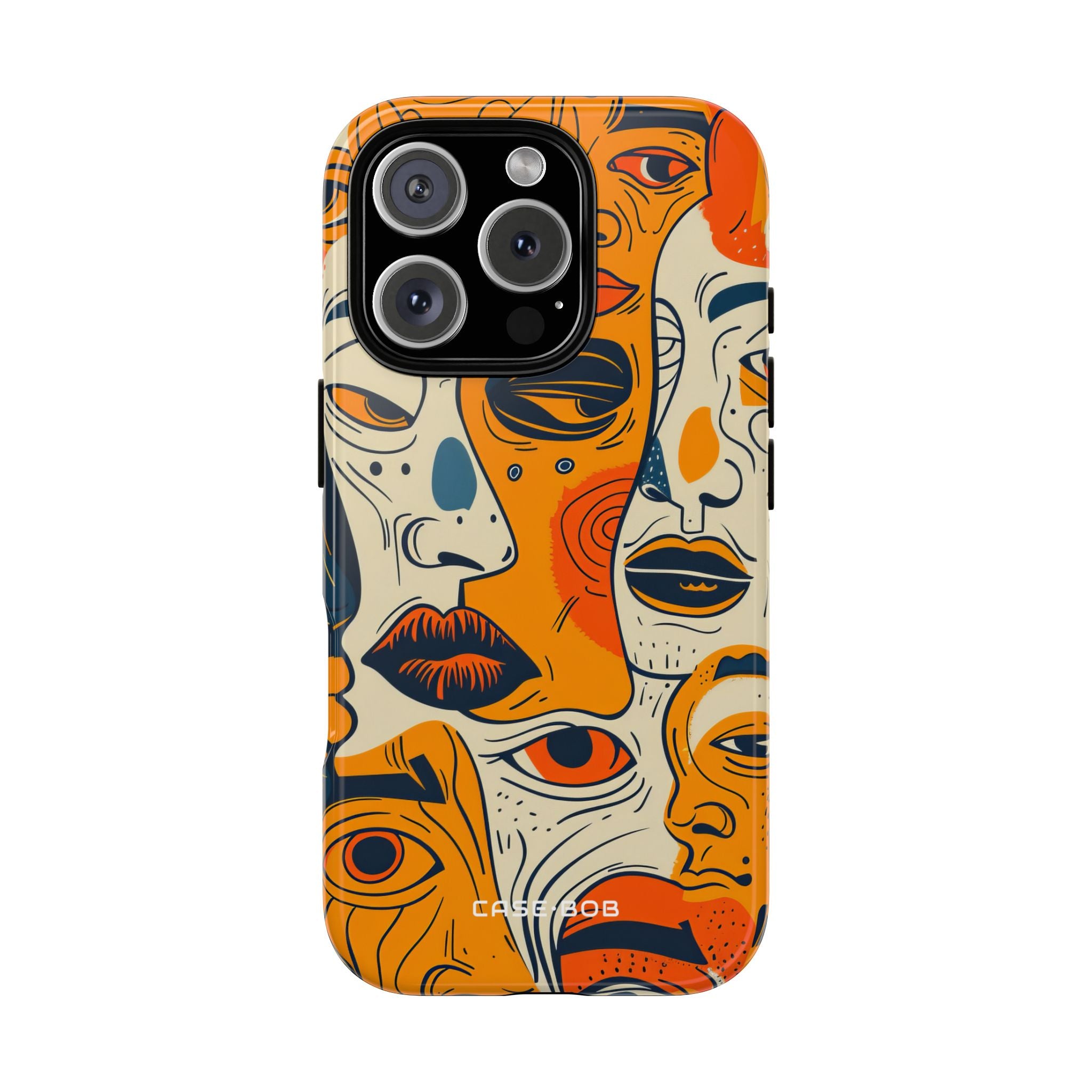 Fiery Faces iPhone 16 Pro Case - Tough