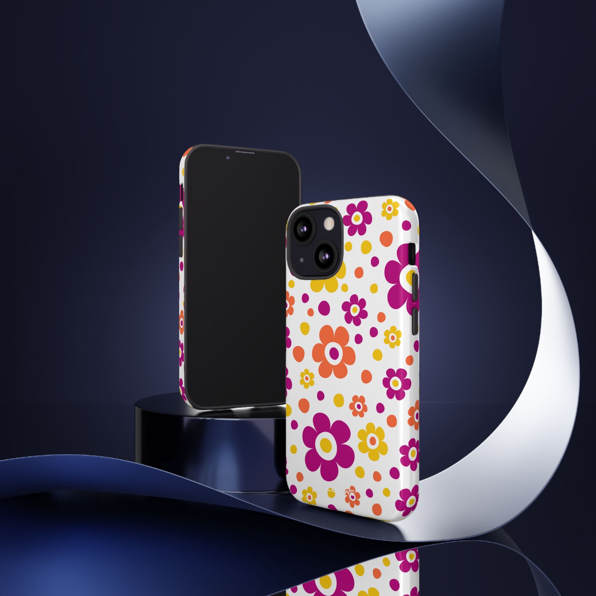Retro Floral Playfulness - iPhone Case