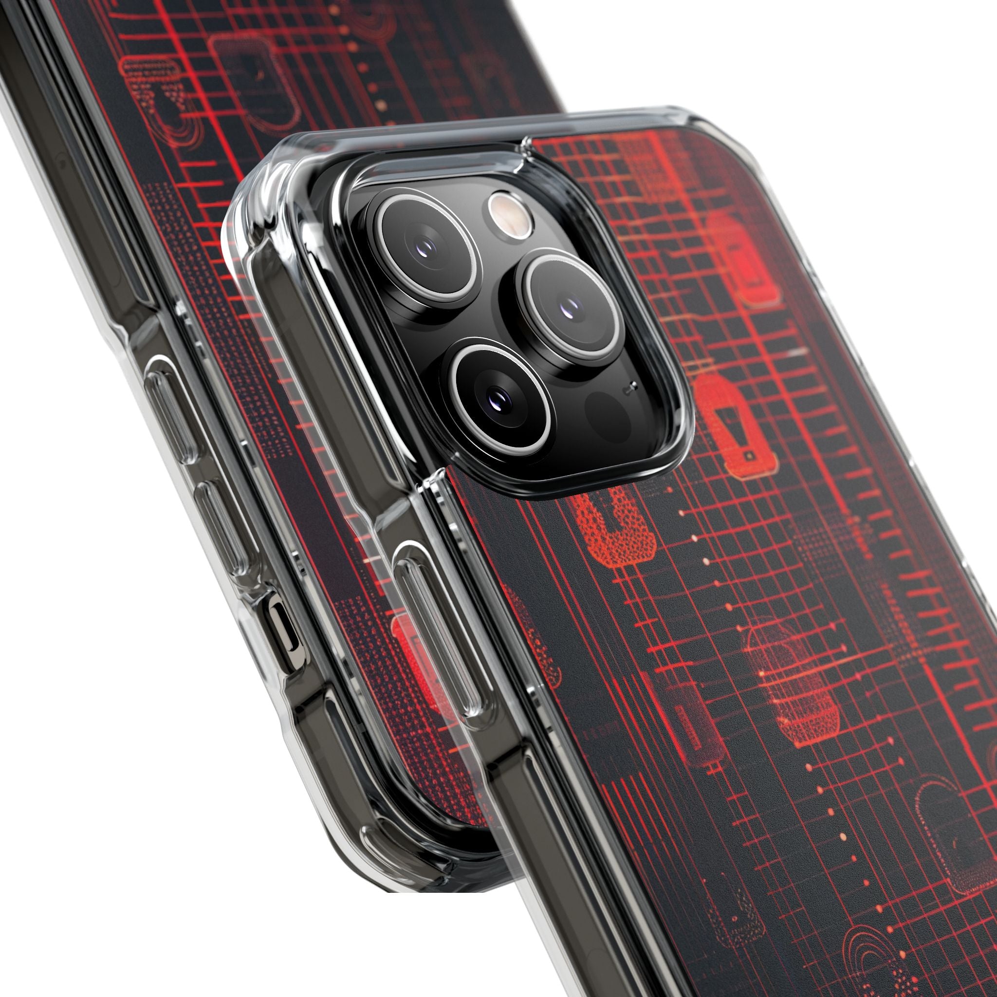 Cyber Locks Grid iPhone 14 - Impact Clear+