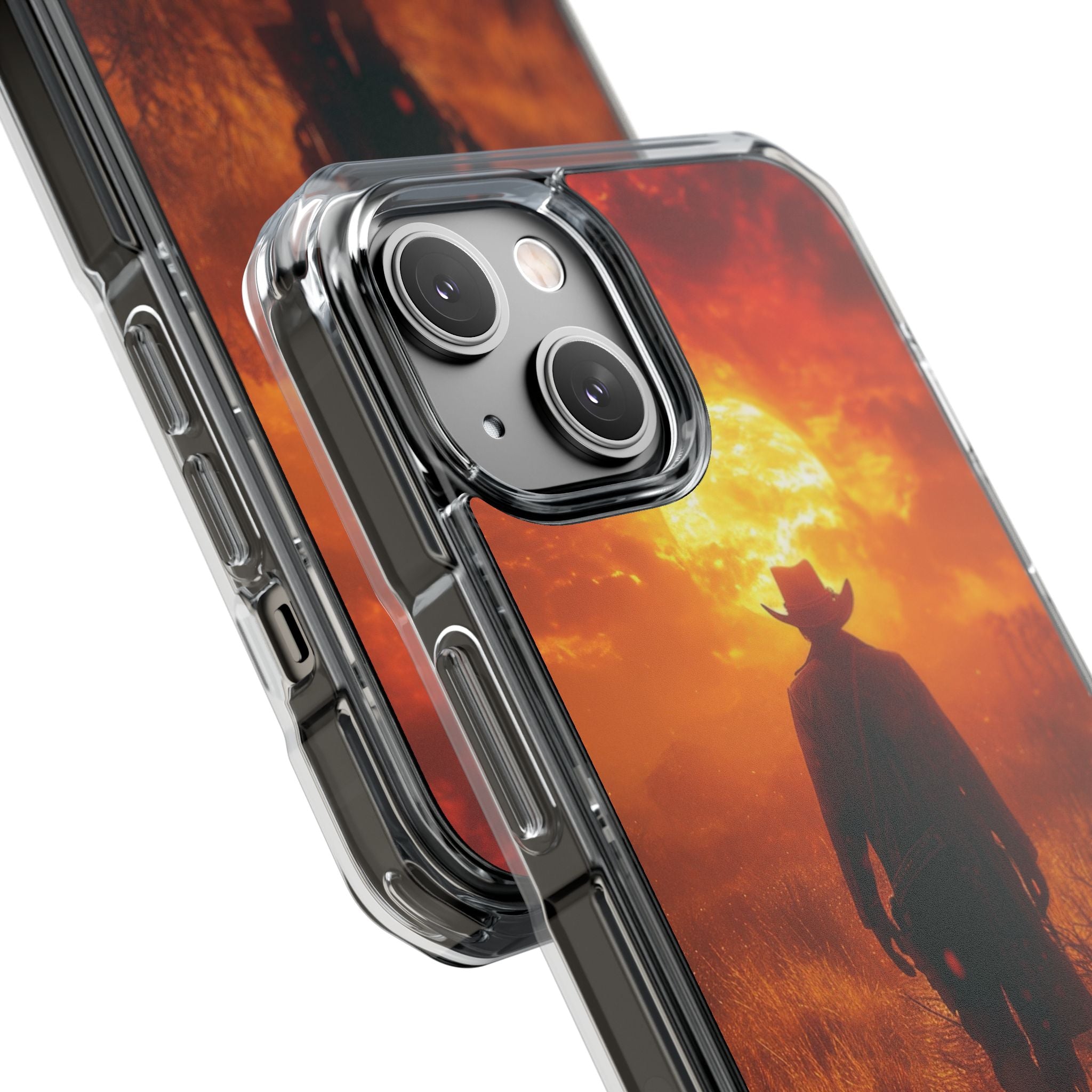 Fiery Sunset Cowboy iPhone 14 - Impact Clear+