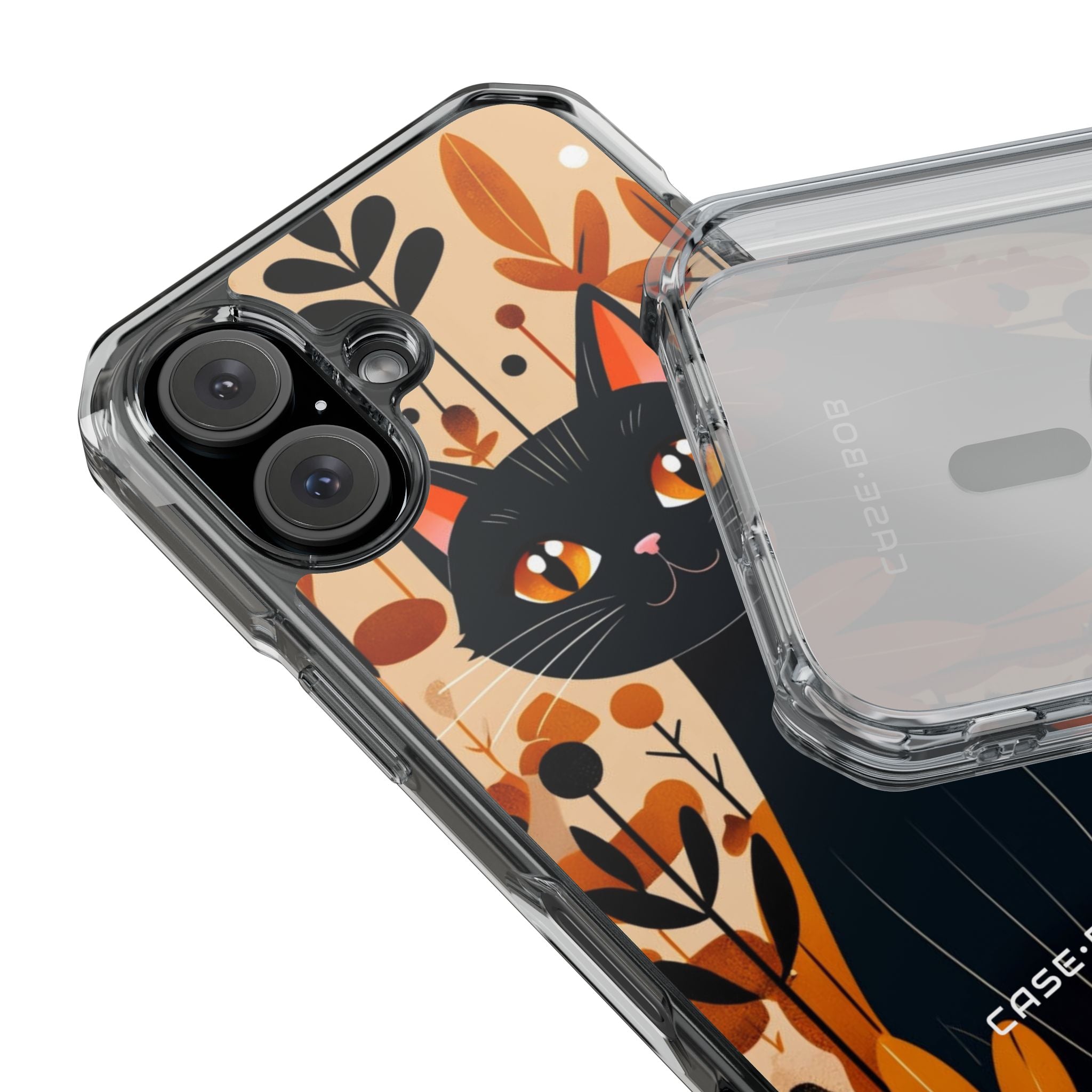 Black Cat Glow iPhone 16 Case - Impact