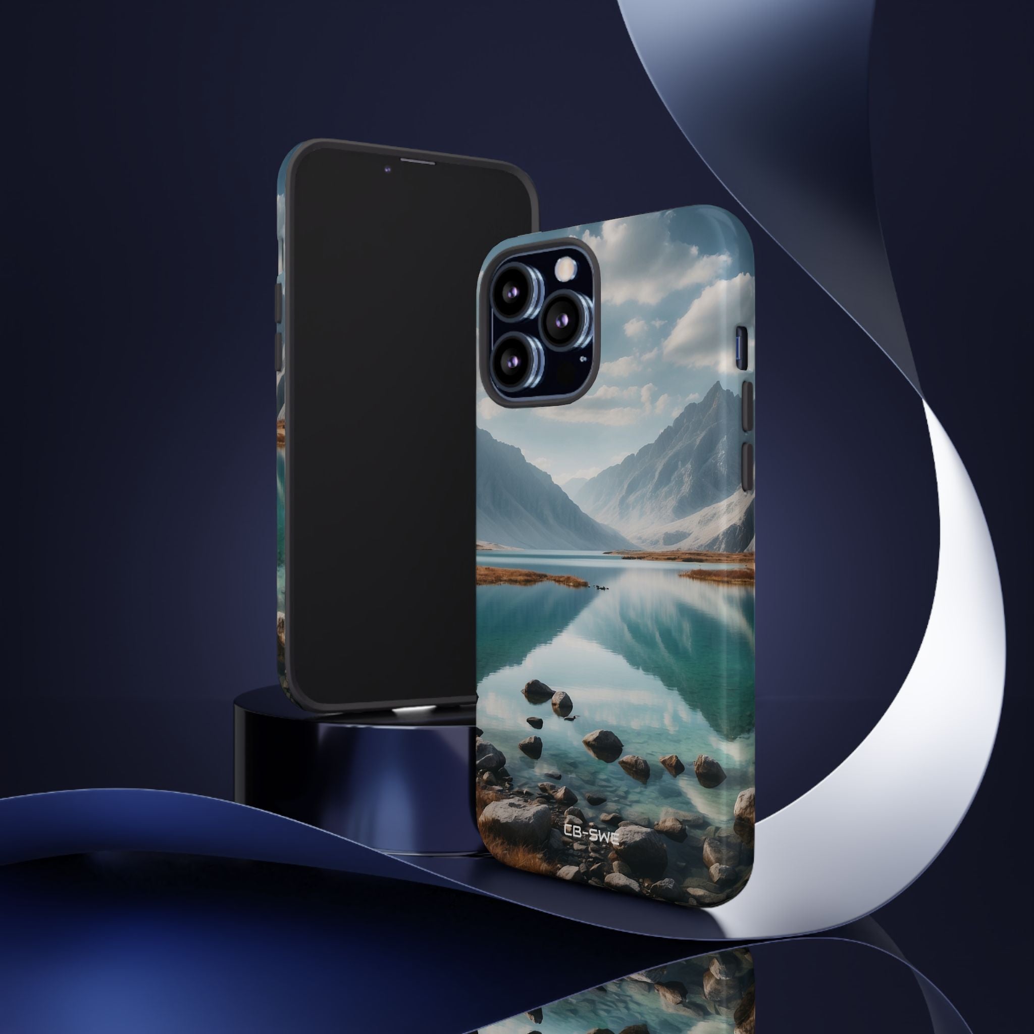 Mountain Reflections Swim - iPhone Case
