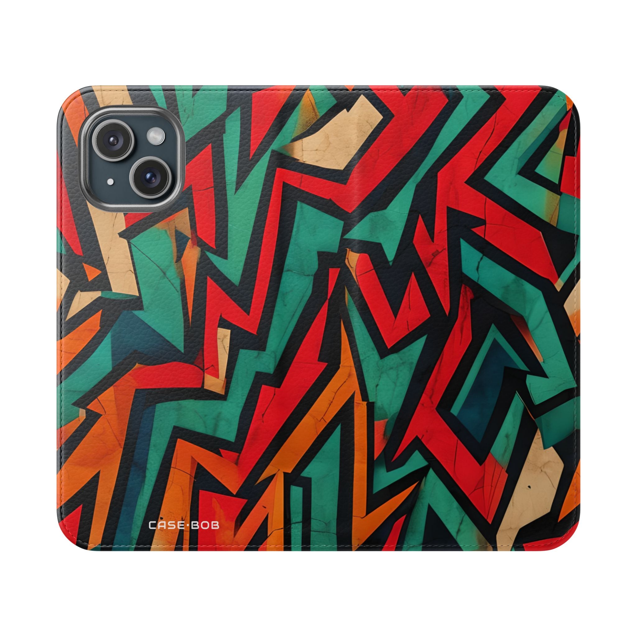 Jagged Flame - iPhone 15 Case - Wallet