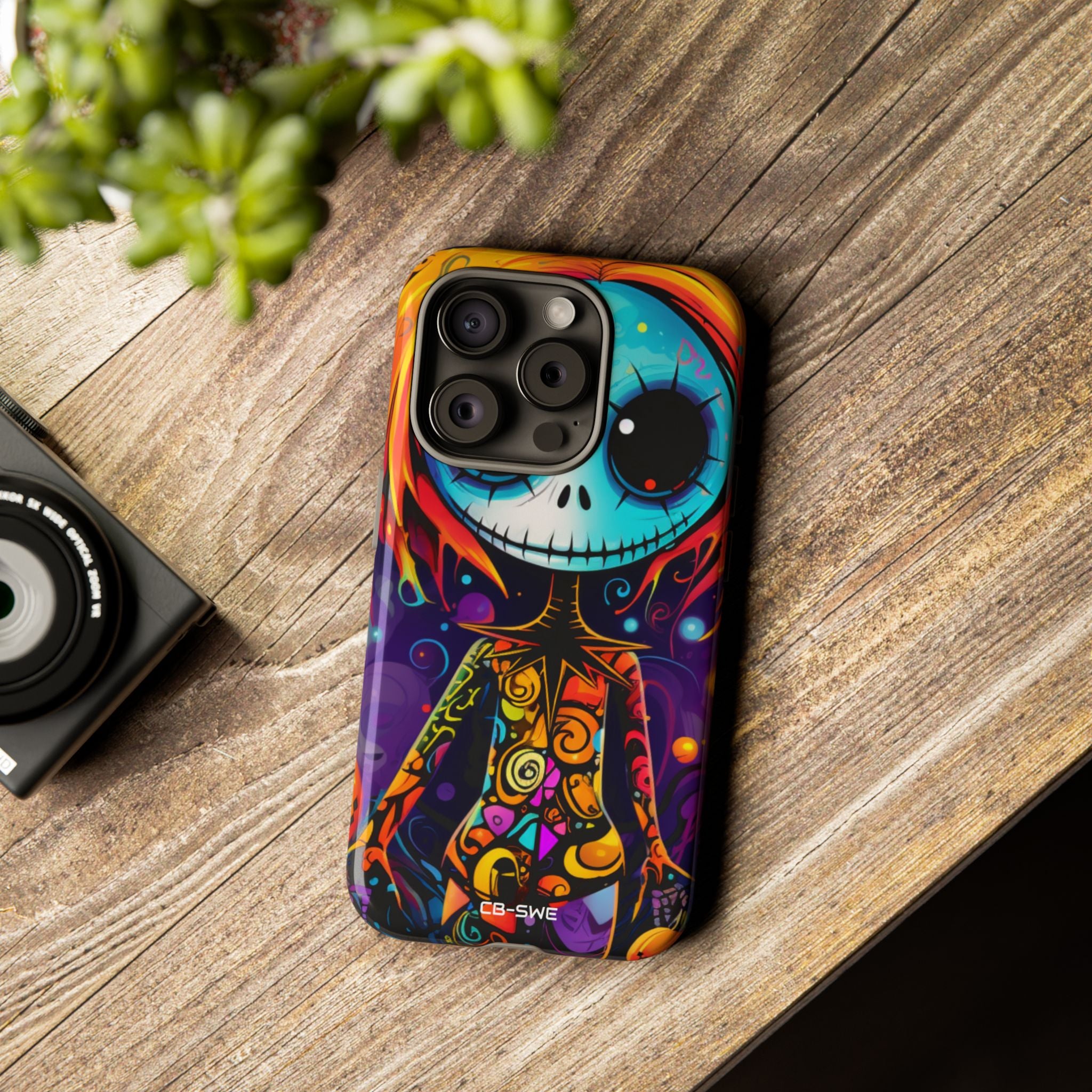 Skeletal Figure Laughs - iPhone Case