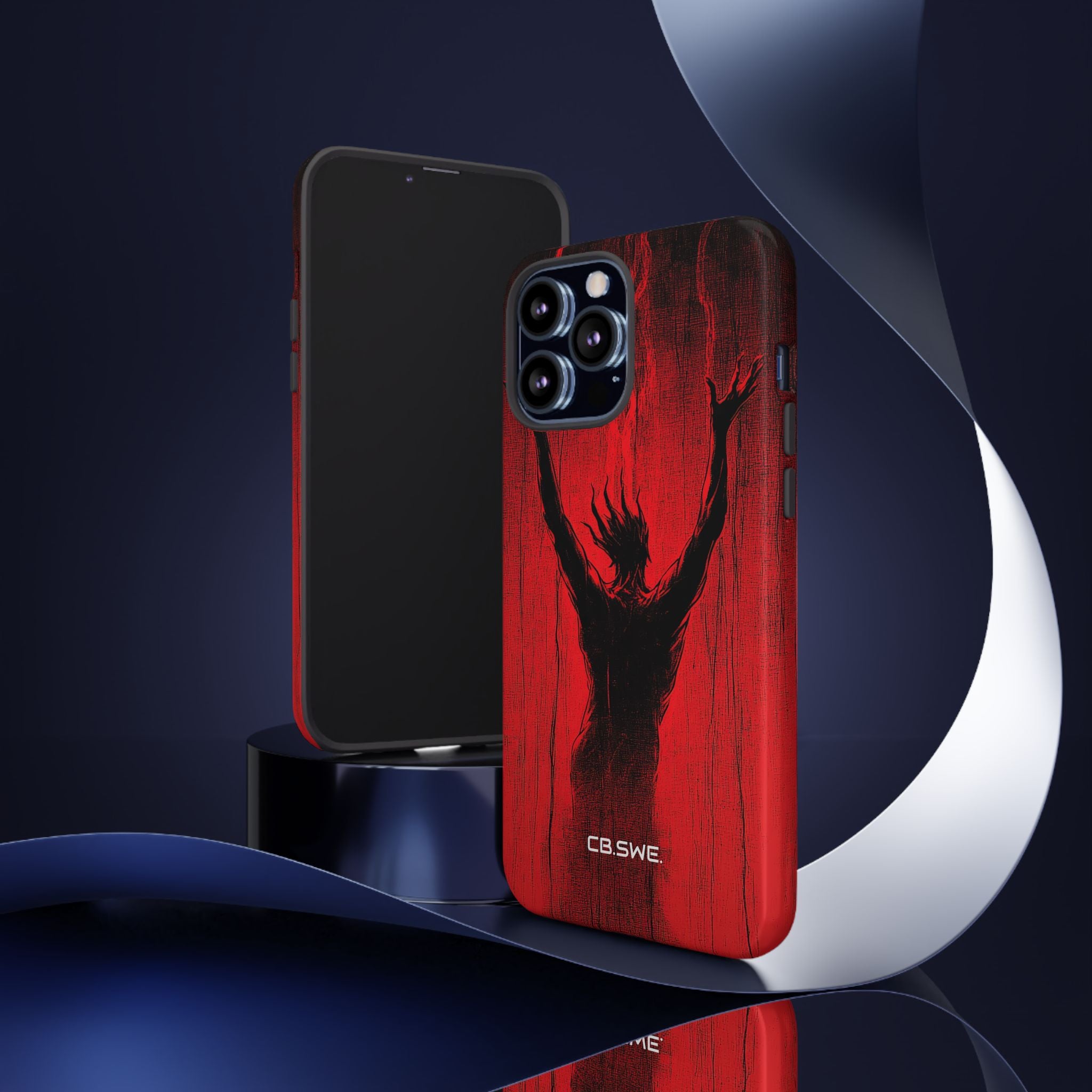Dark Red Reflective Demons Arms Stre iPhone 13 - Tough