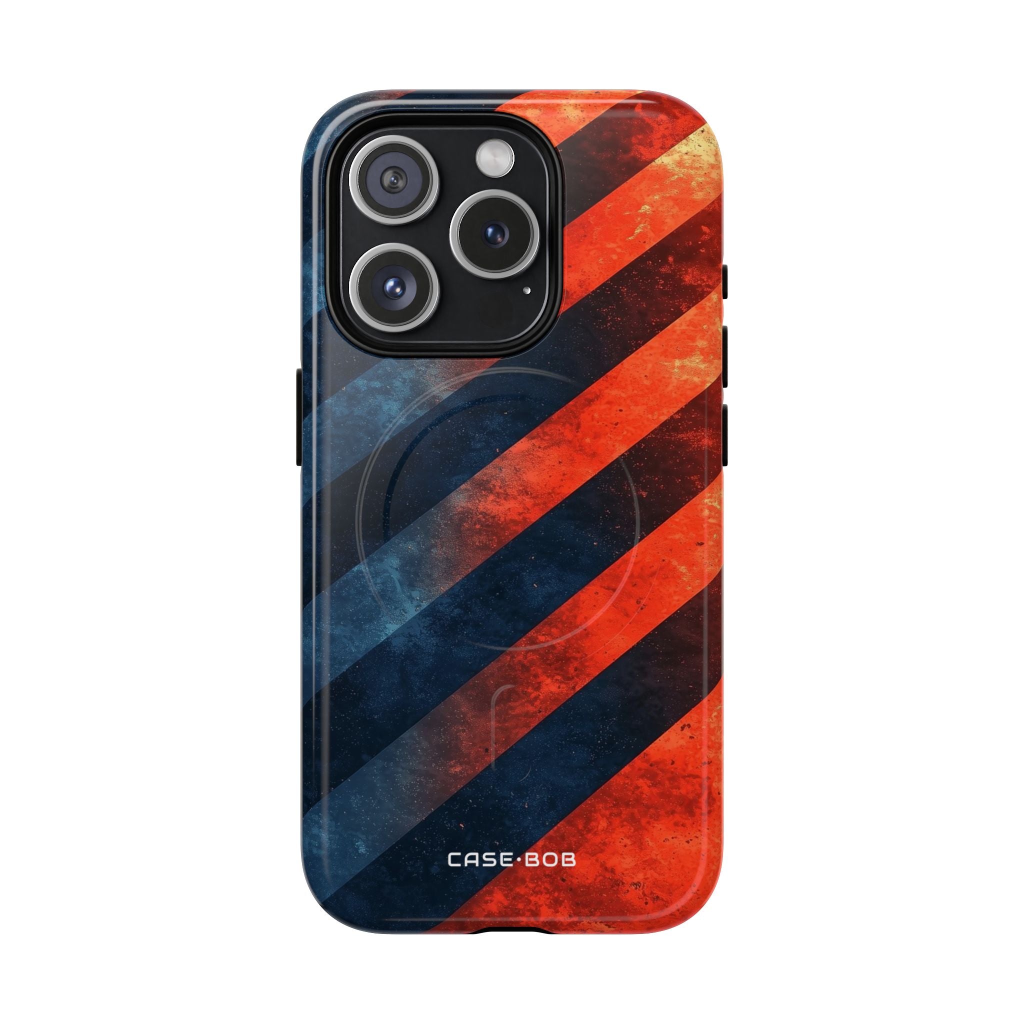 Diagonal Stripes Blaze iPhone 15 Pro Case - Tough+