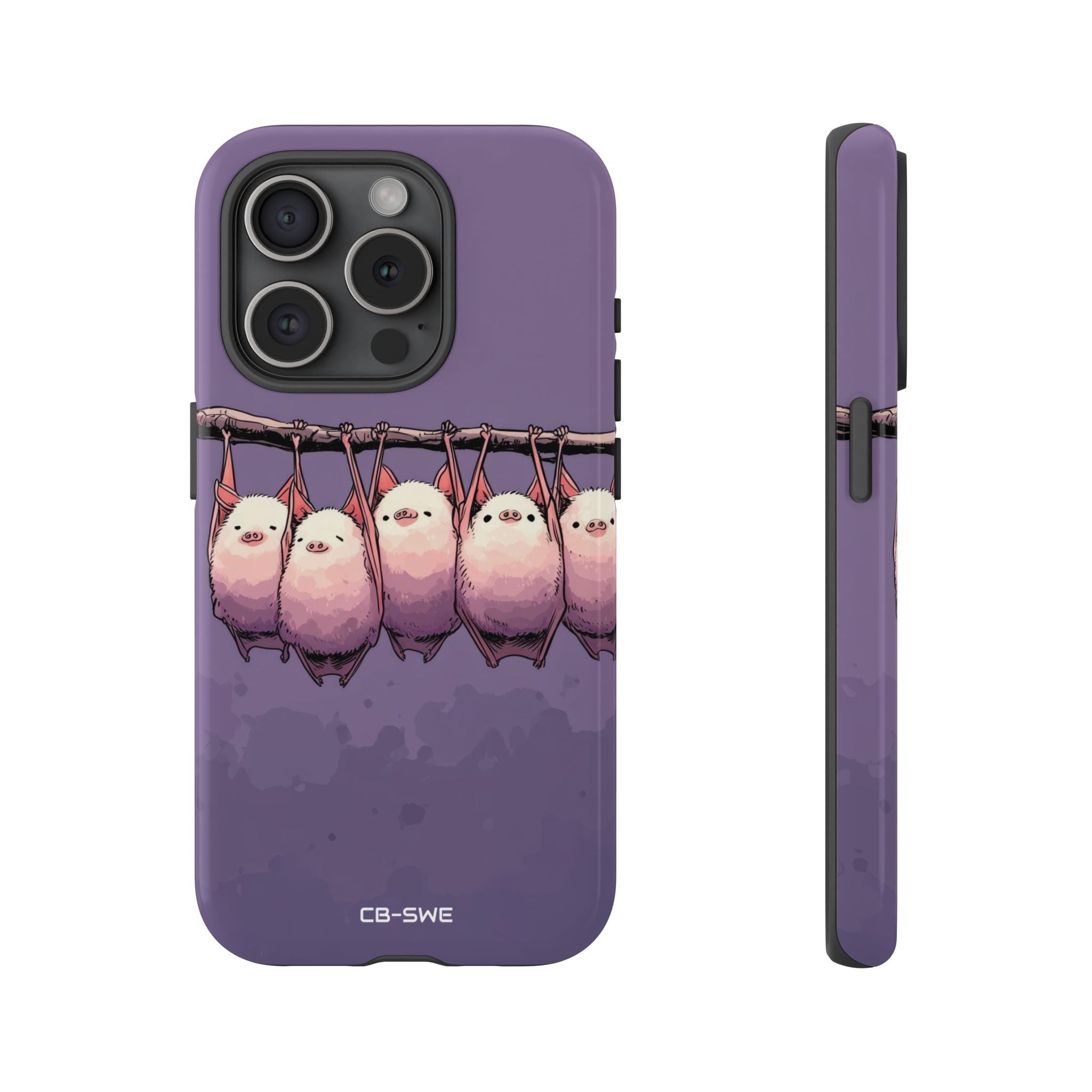 Bats Hang Playfully - iPhone Case