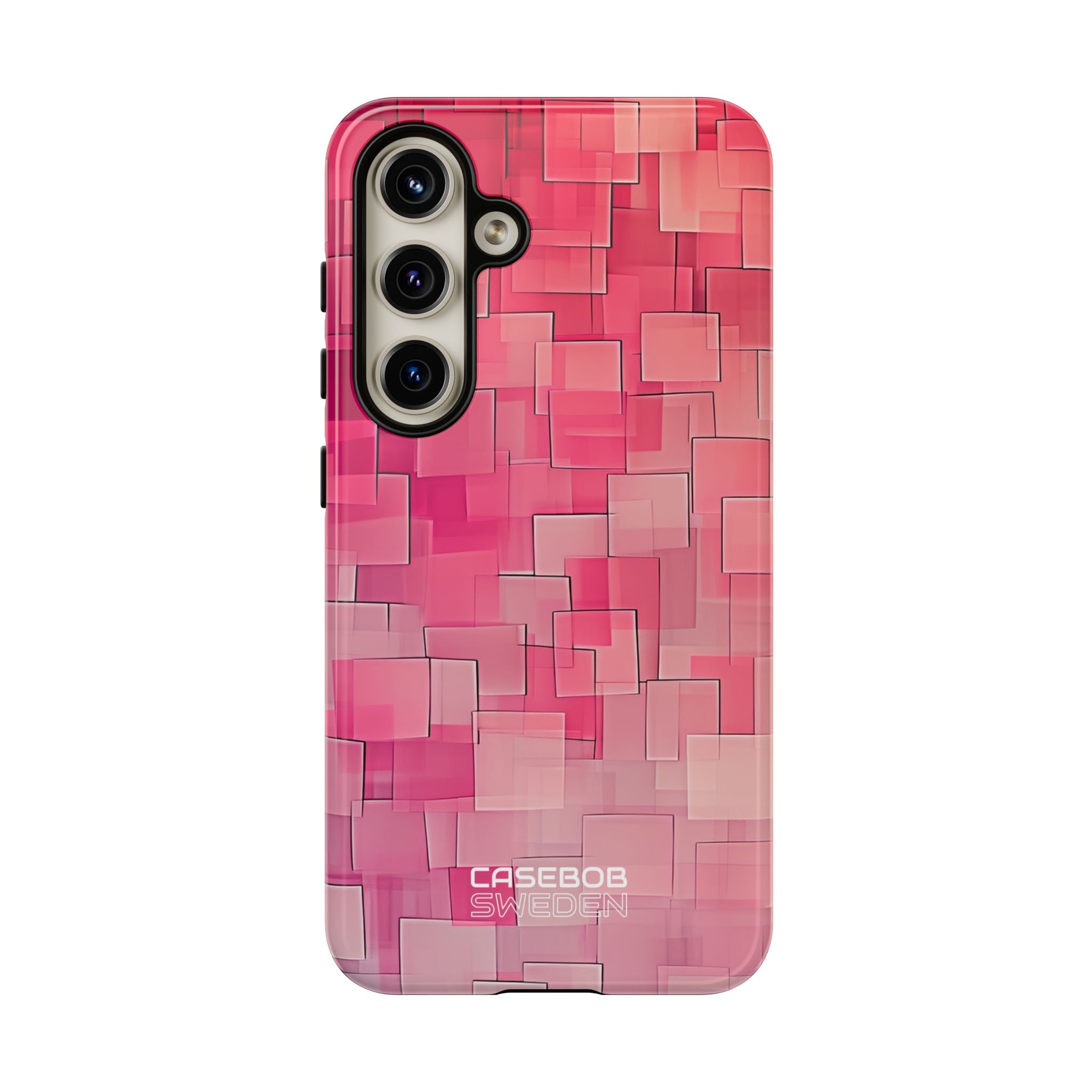 Gelaagde roze geometrie Samsung S24 - Tough