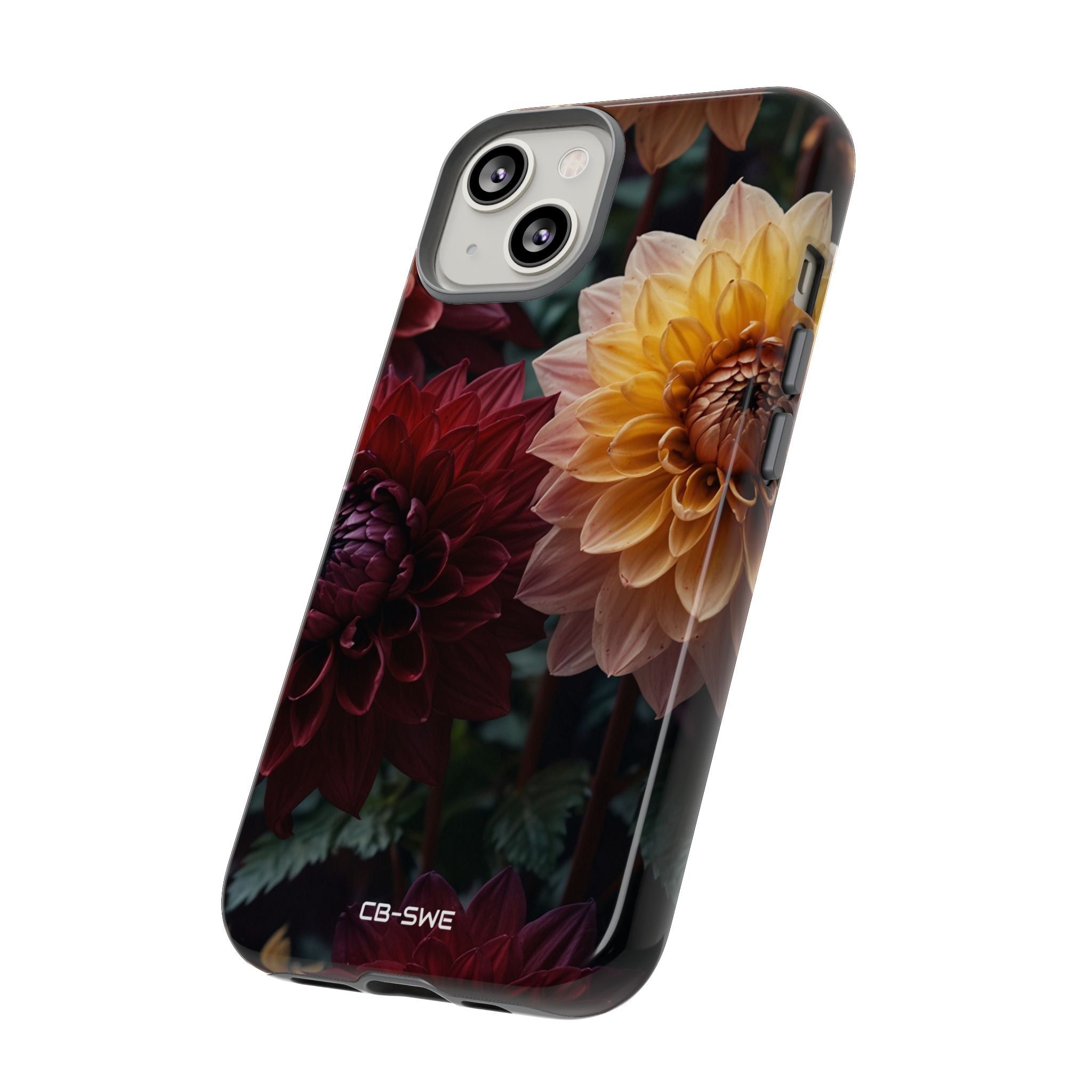 Dahlias Embrace Light - iPhone Case