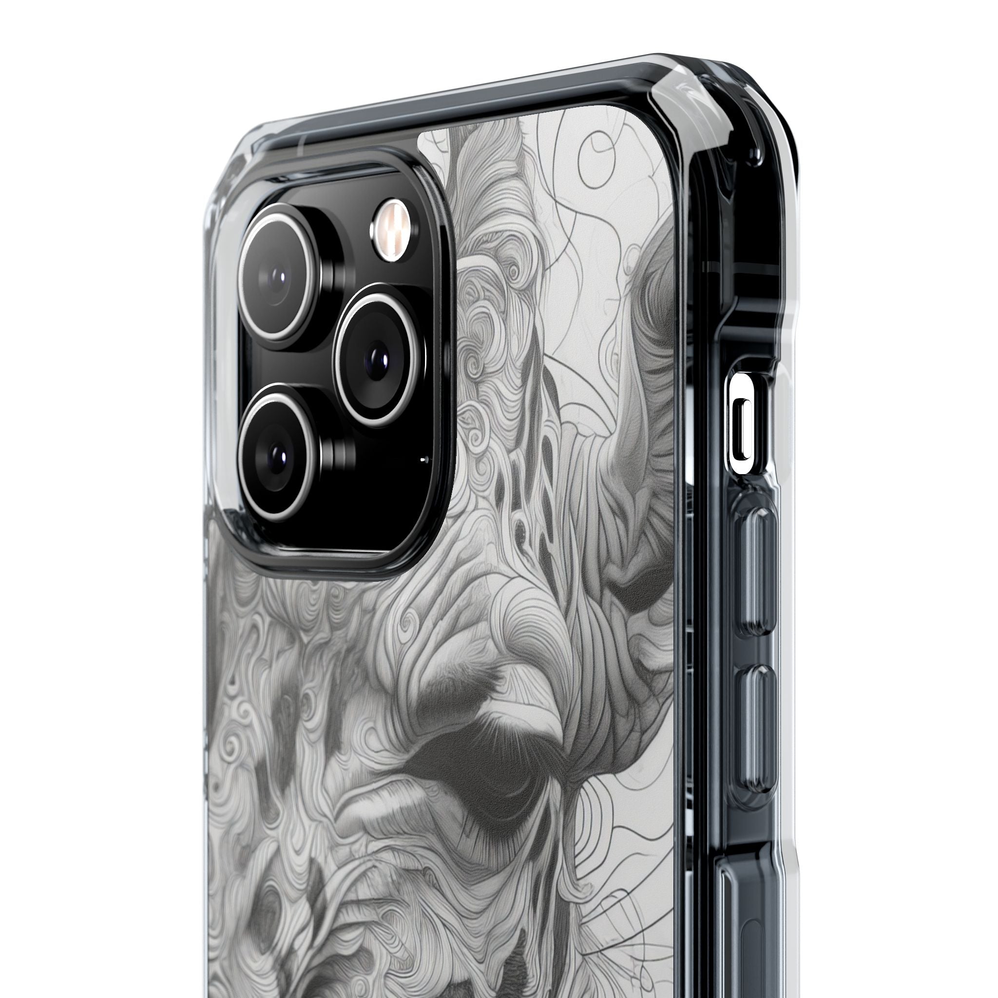 Swirling Giraffe Art iPhone 14 - Impact Clear+