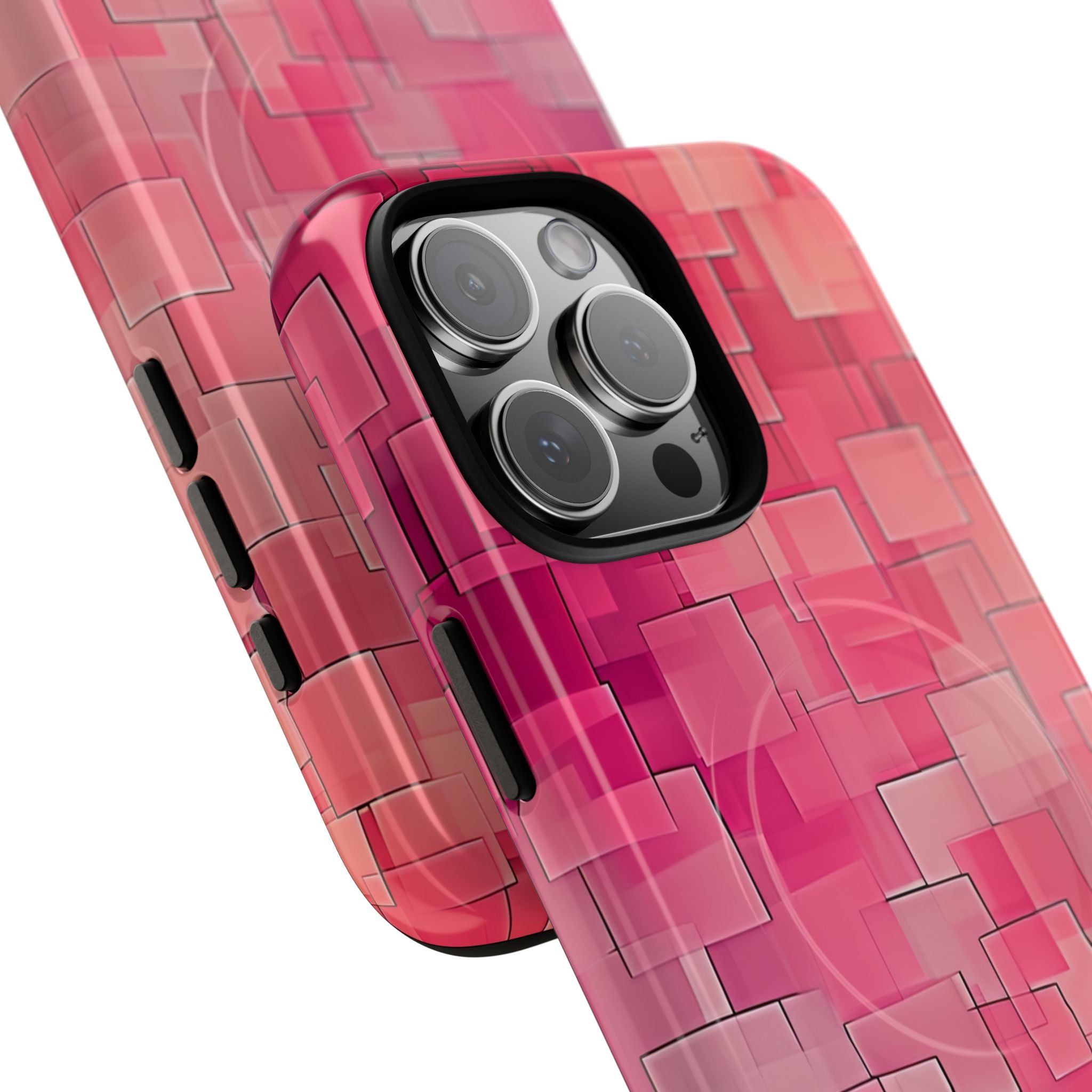 Layered Pink Geometry iPhone 16 - Tough+