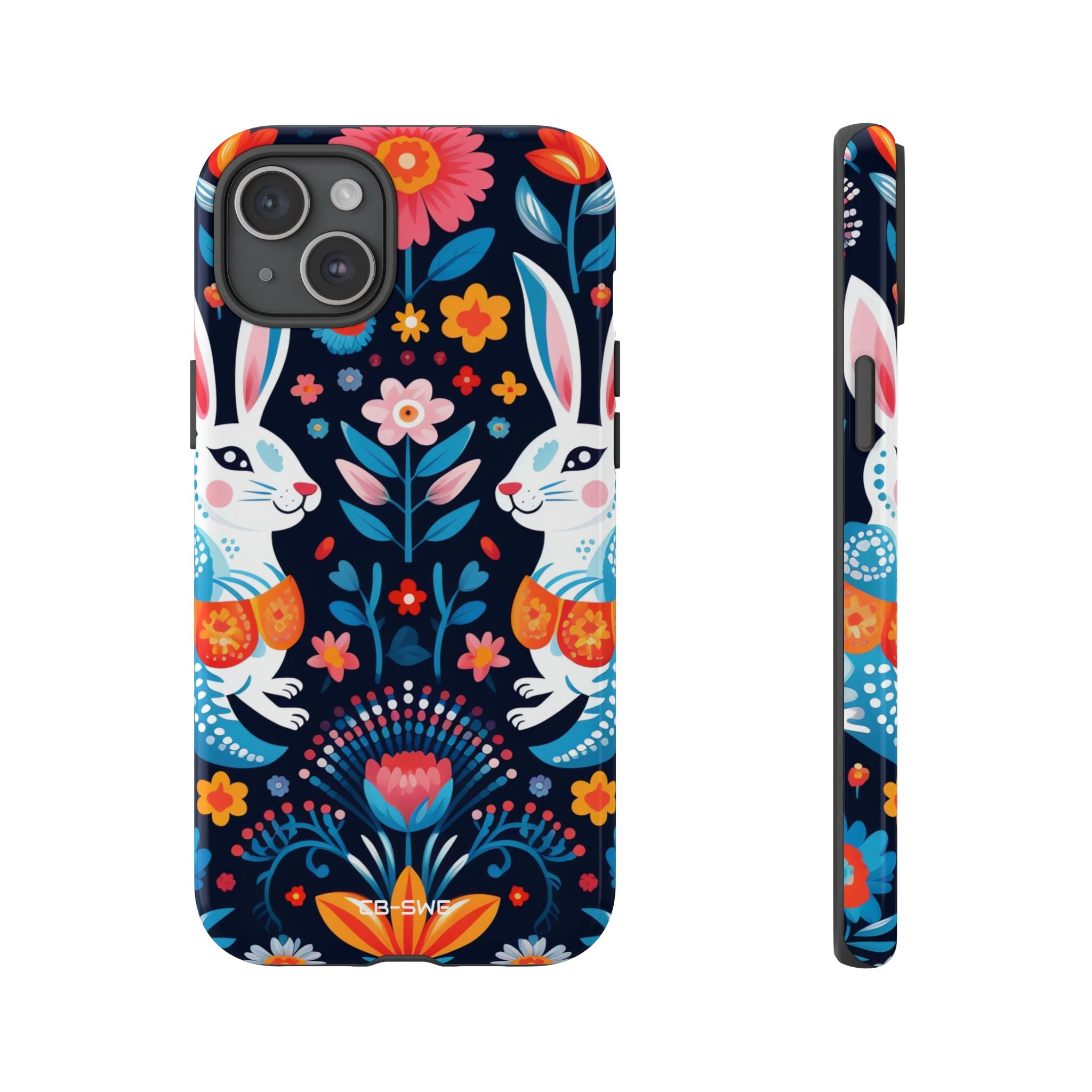 Bunnies Hop Flowers - iPhone Case