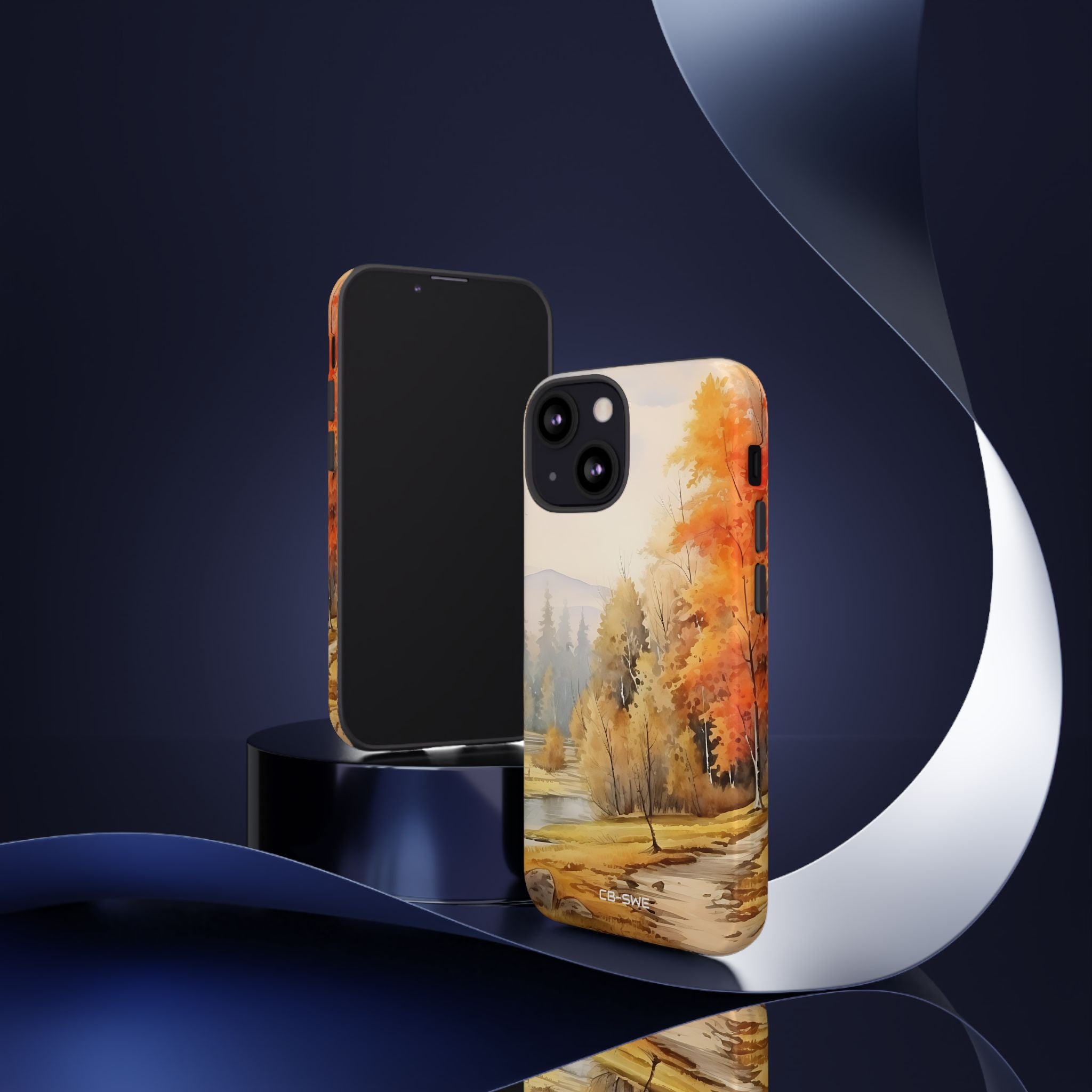 Golden Leaves Drift - iPhone Case