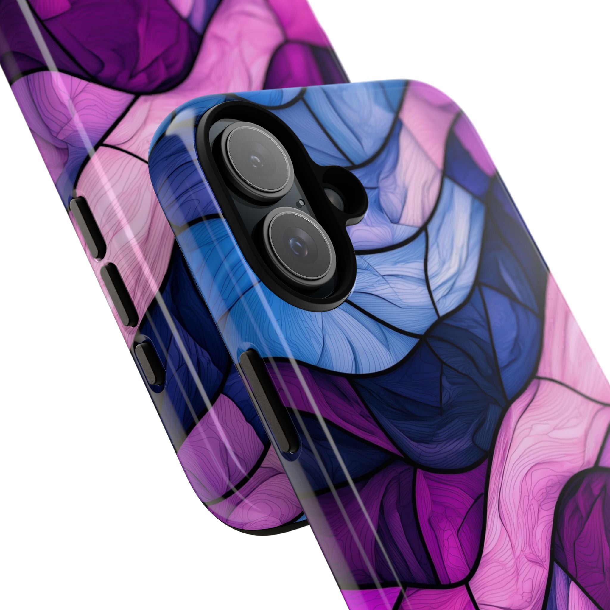 Wavy Violet Bands iPhone 16 Plus Case - Tough