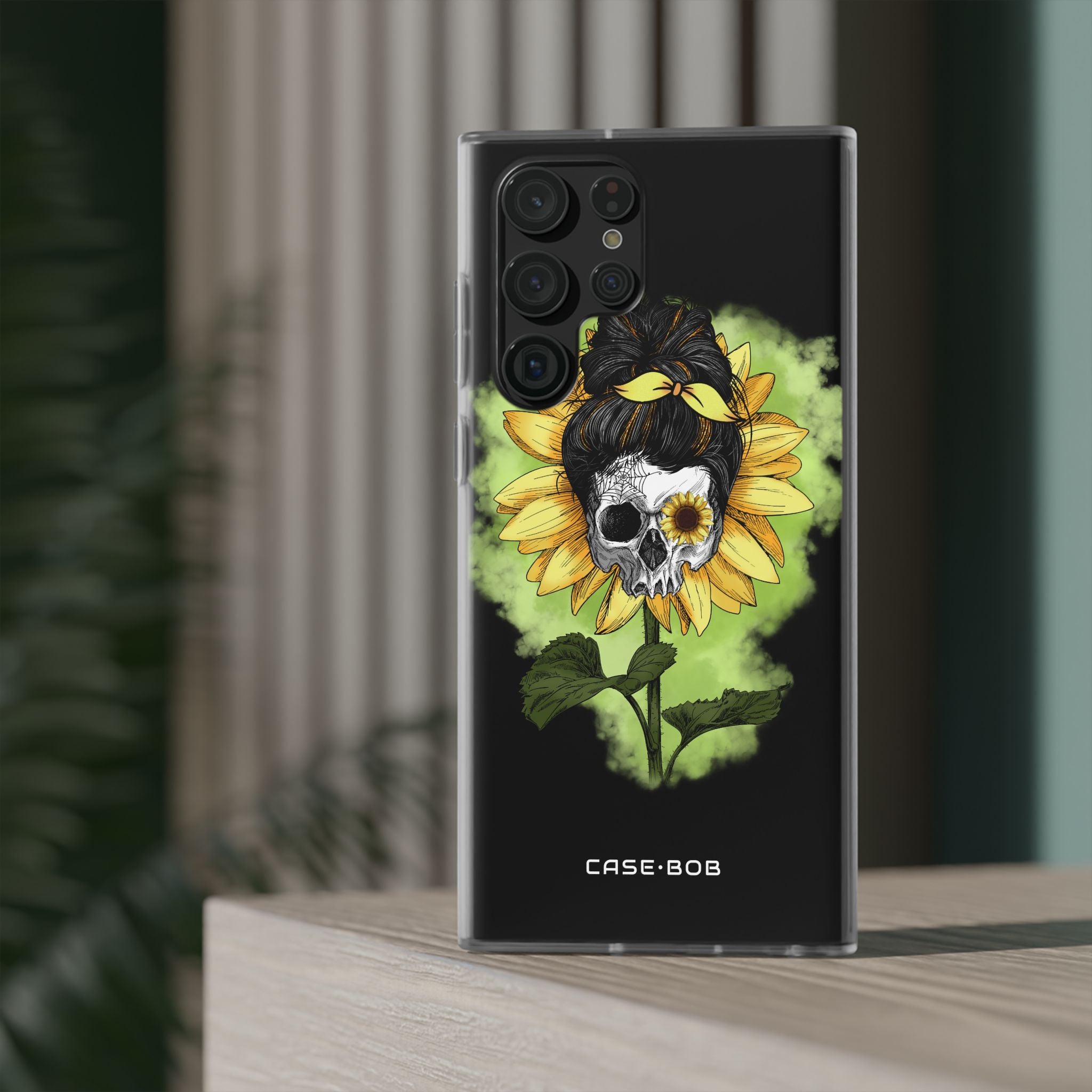 Sunflower Skull Samsung S22 Ultra Case - Soft