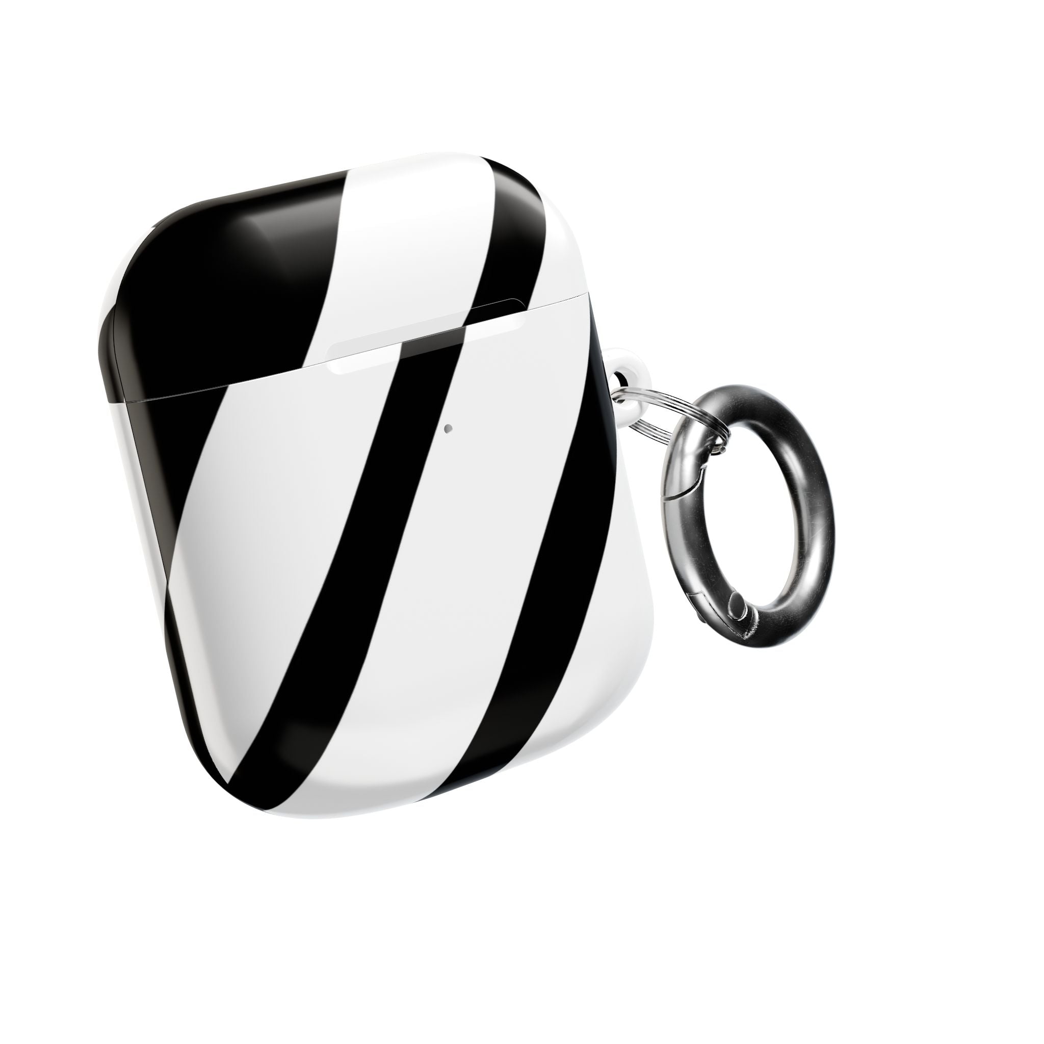 Diagonaaliraitoja Mustavalkoinen - AirPods Case