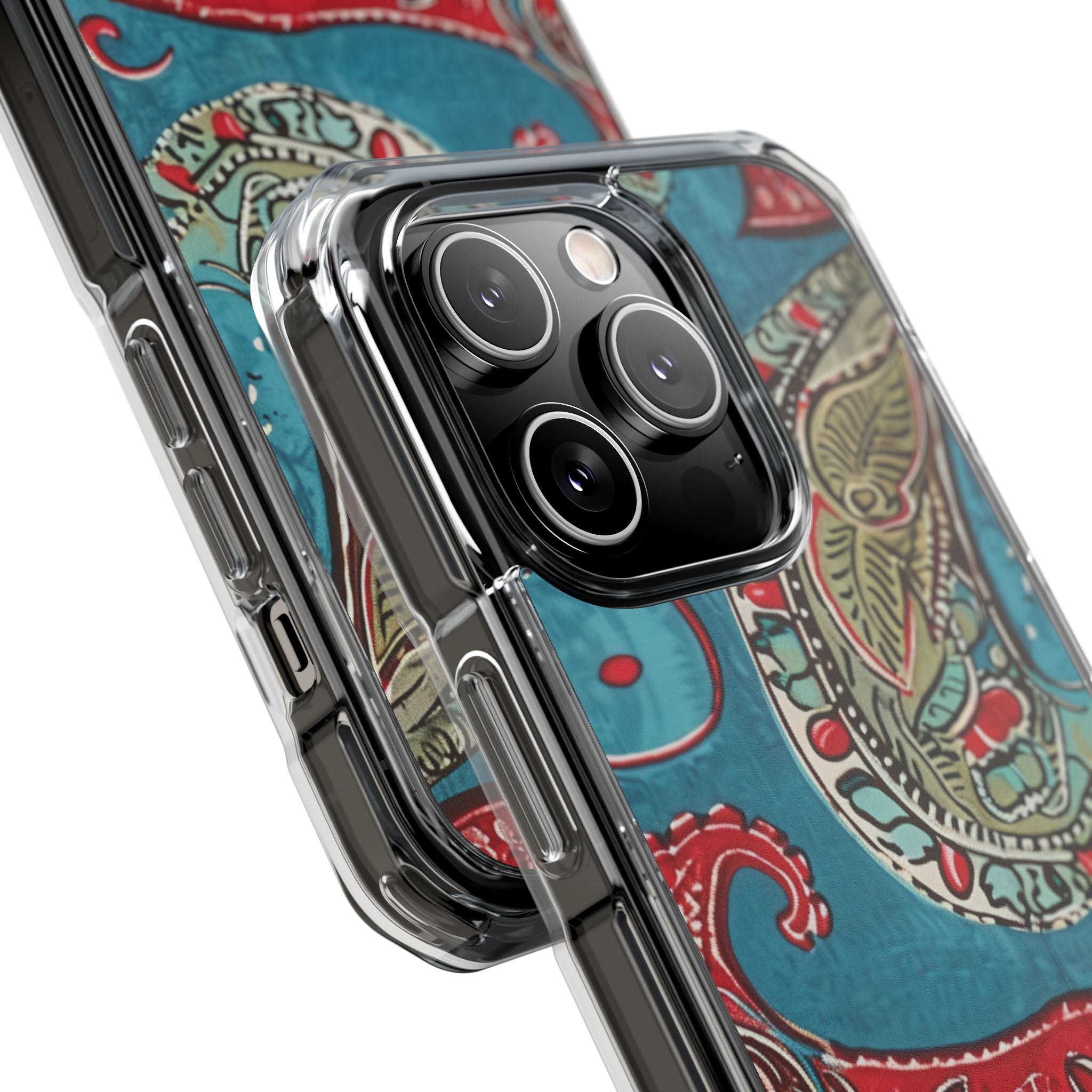 Paisley Floral Fusion iPhone 14 - Impact Clear+