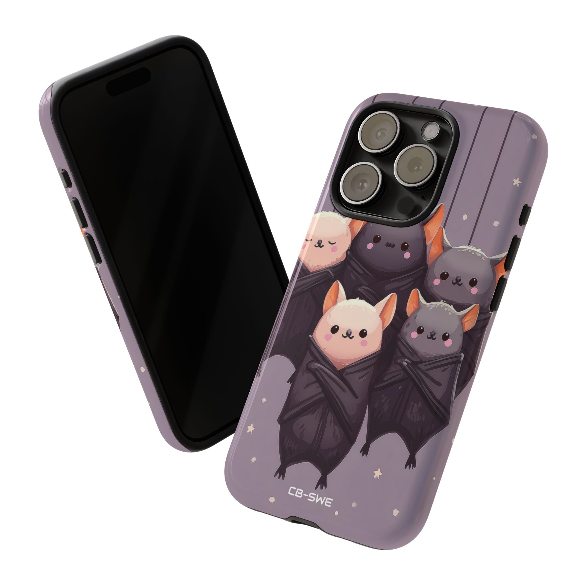 Playful Bats Hang - iPhone Case