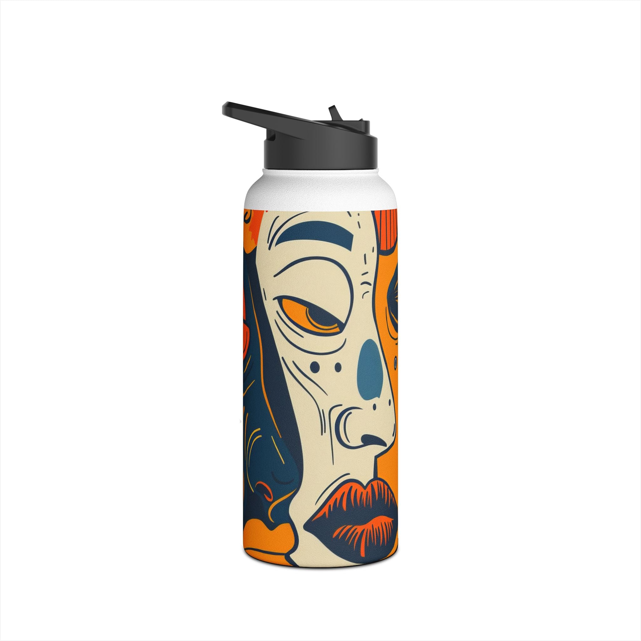 Overlapping Faces - Stainless Steel Water Bottle
