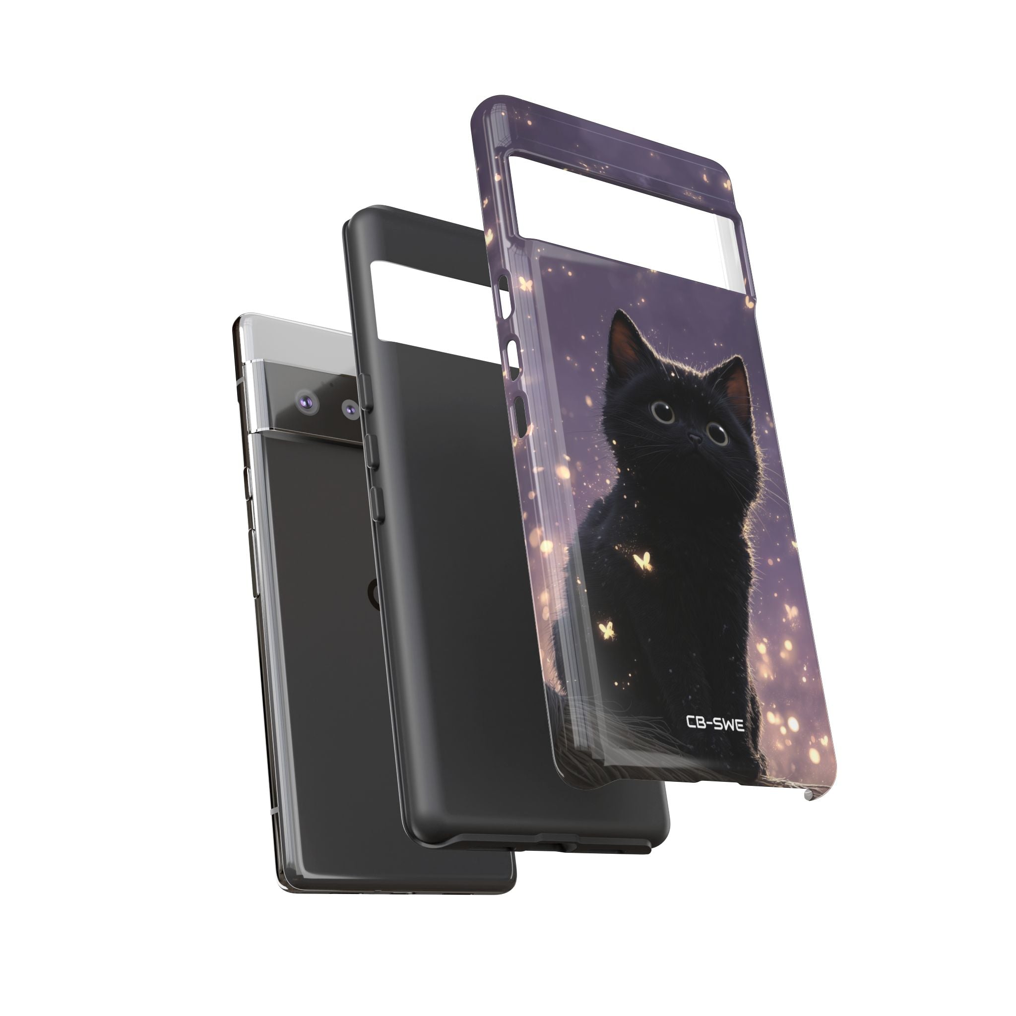 Whimsical Cat Soars - Google Pixel Case
