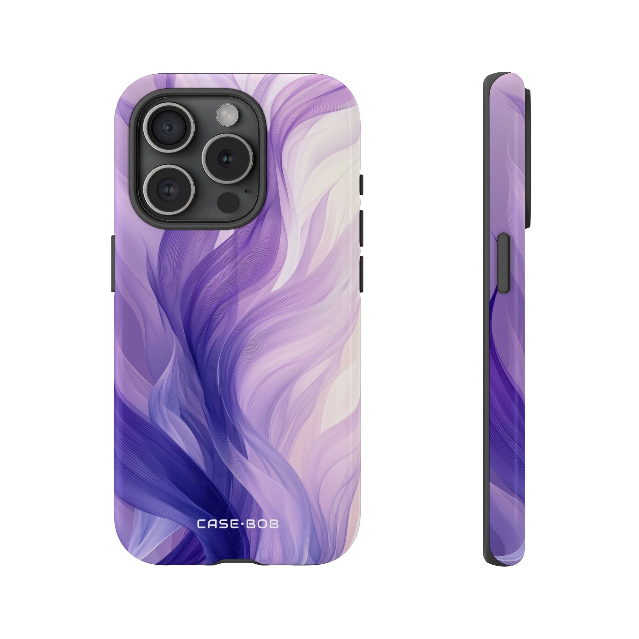 Purple Ribbon Waves iPhone 15 Pro Case - Tough