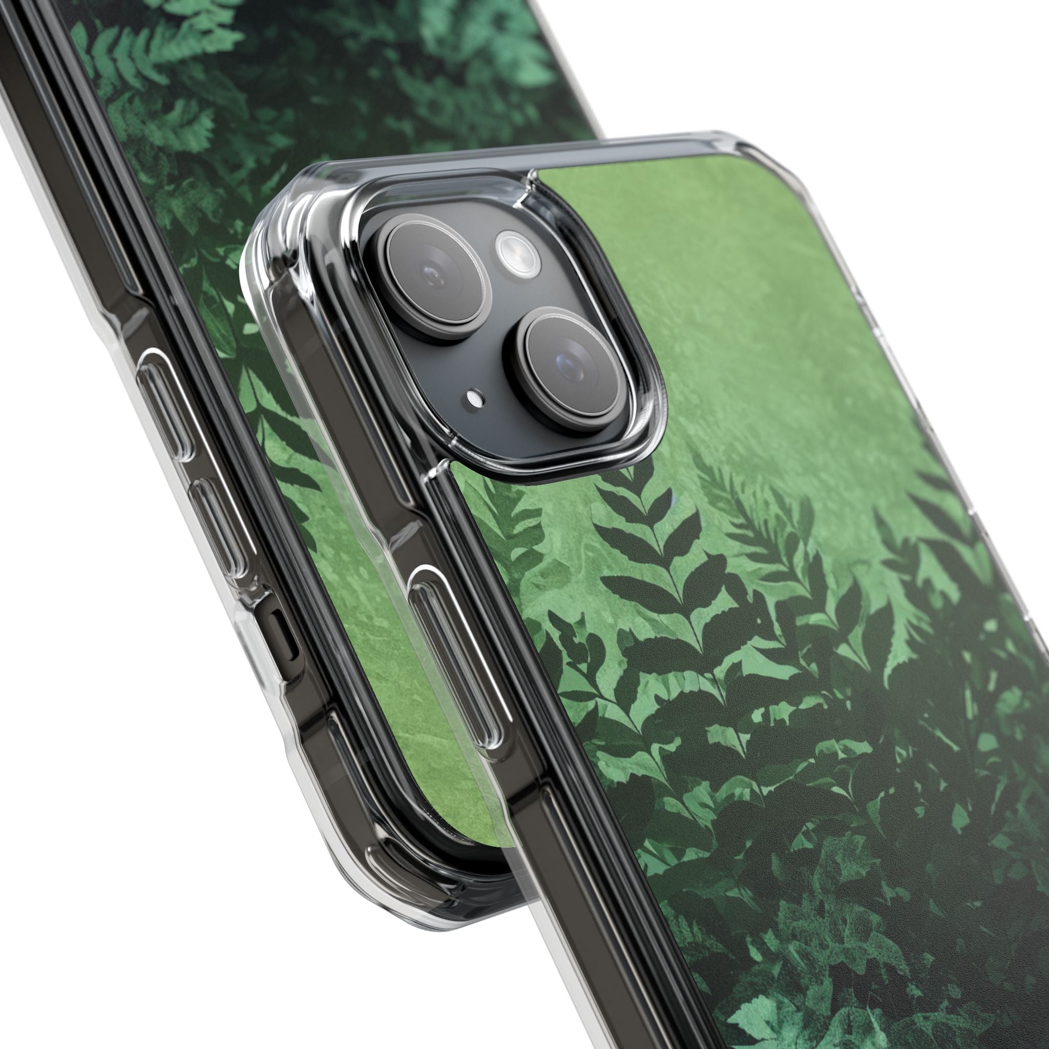 Verdant Fern Silhouettes iPhone 15 - Impact Clear+