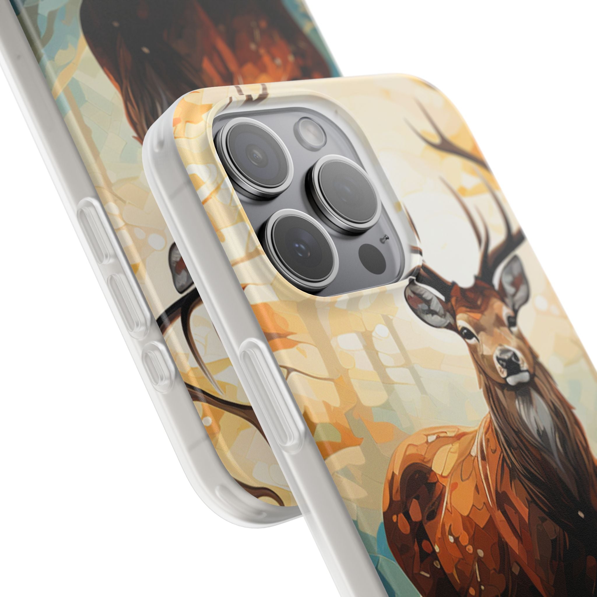 Glowing Stag iPhone 15 Pro Max Case - Soft