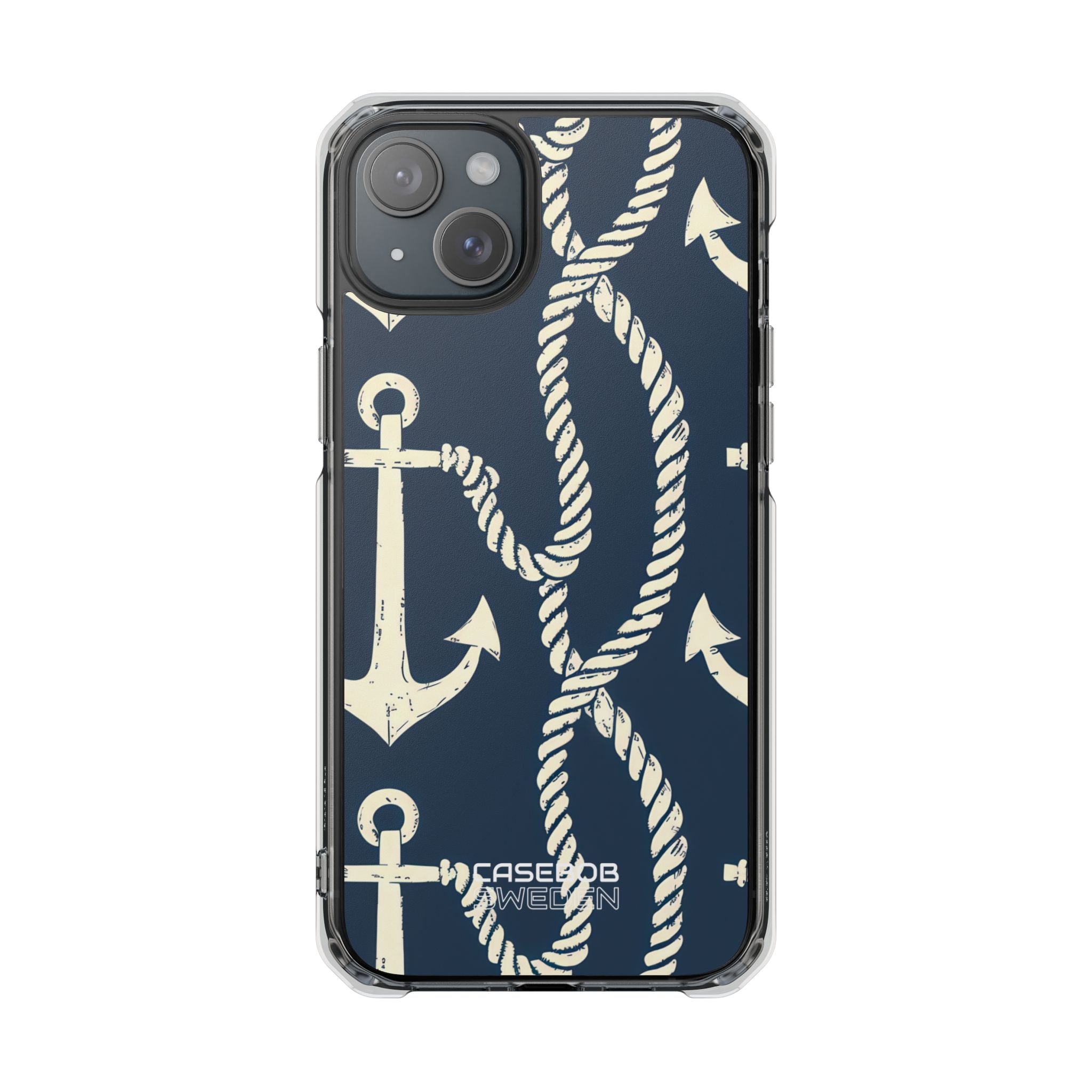 Nautical Anchors Rope iPhone 15 - Impact Clear+