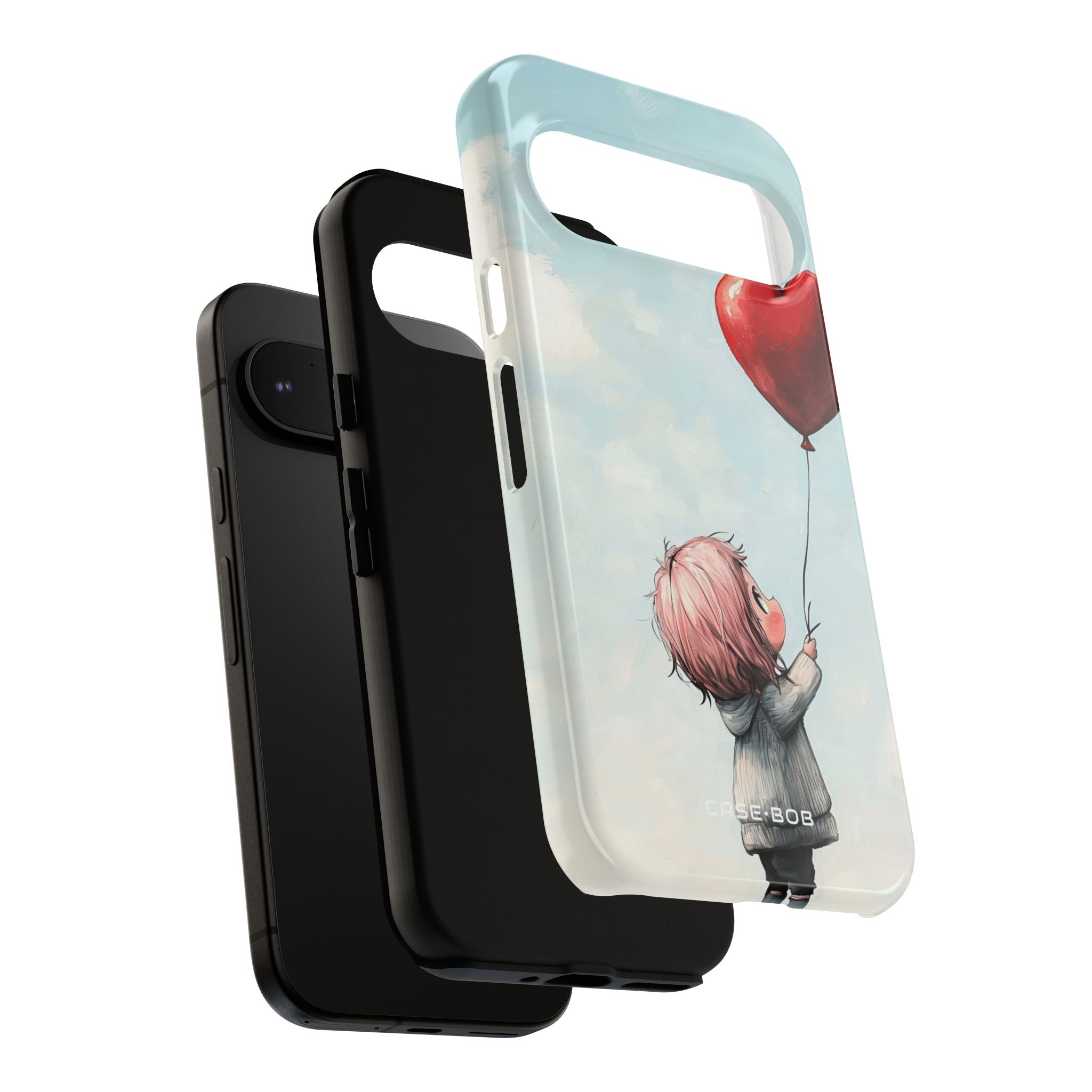 Heart Balloon Glow Google Pixel 9 Case - Tough
