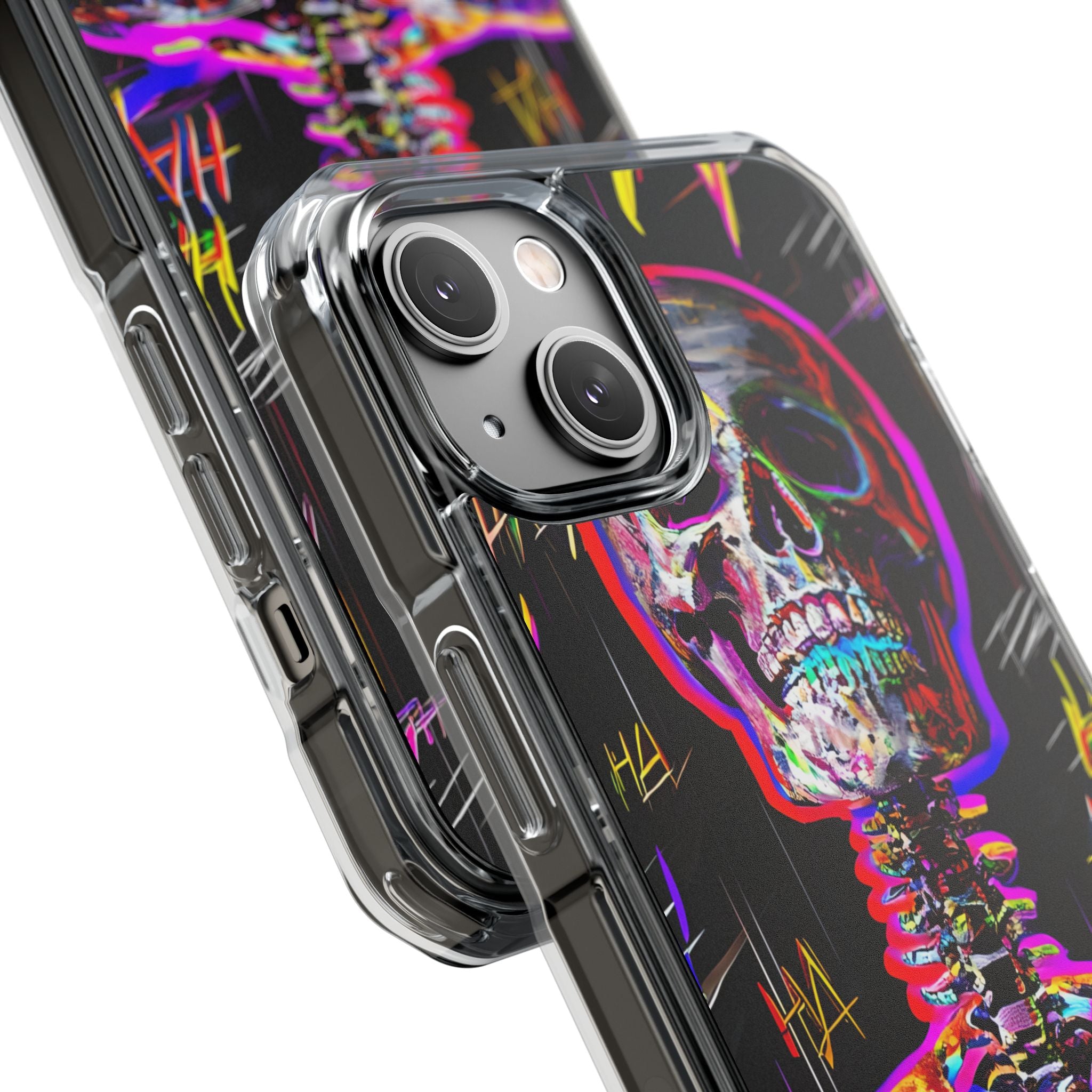 Neon Skeleton Laugh iPhone 14 Case - Impact
