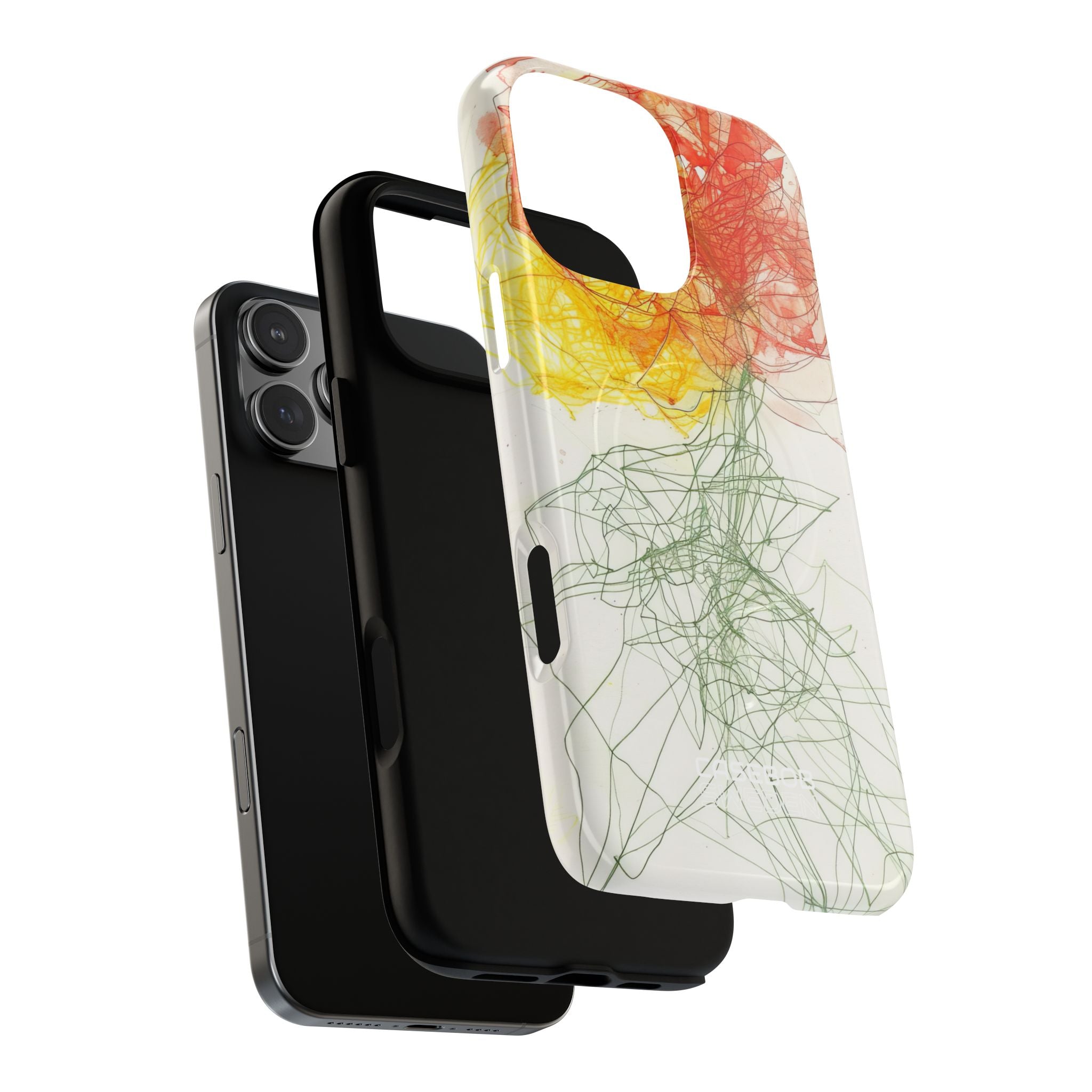 Fiery Blossom Tangle iPhone 16 - Tough+
