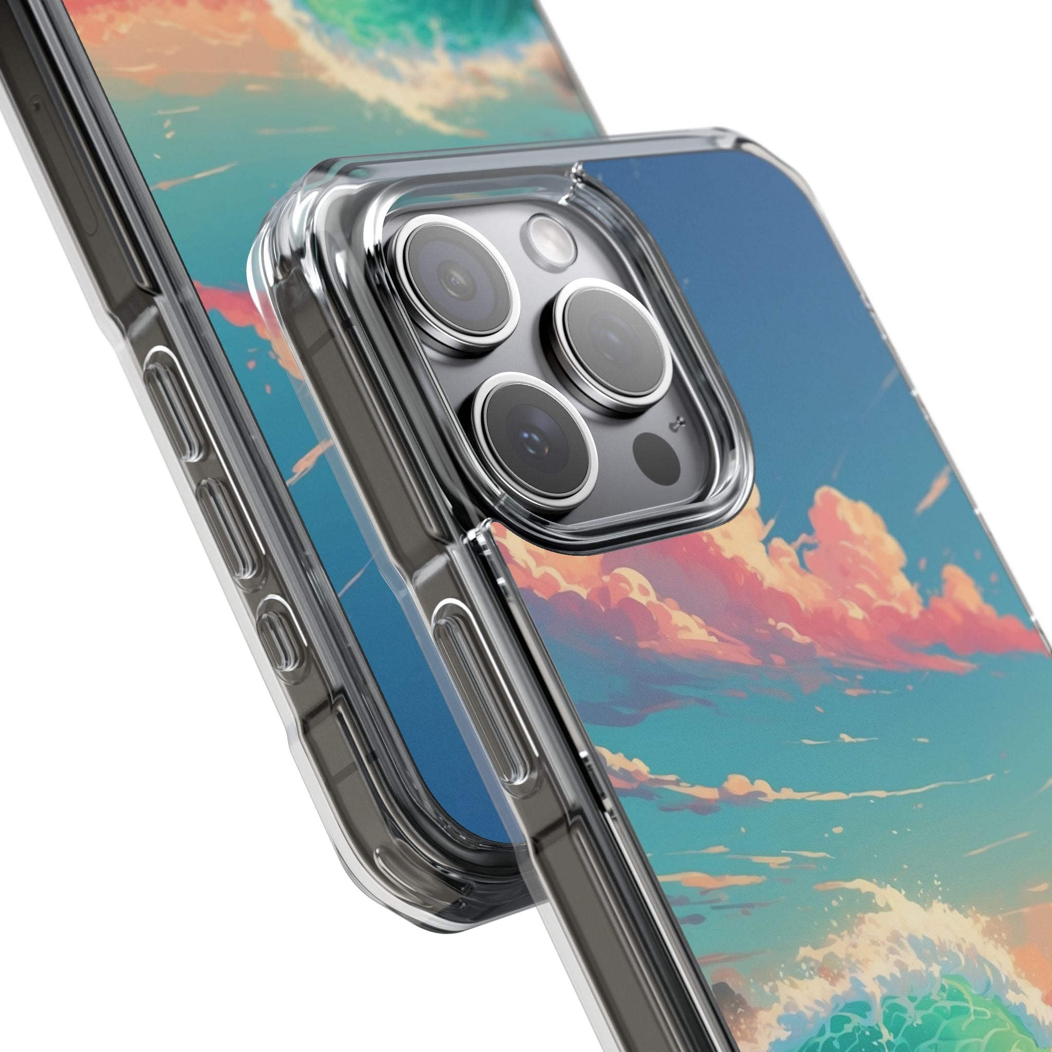 Turquoise Curl iPhone 15 Pro Max Case - Impact