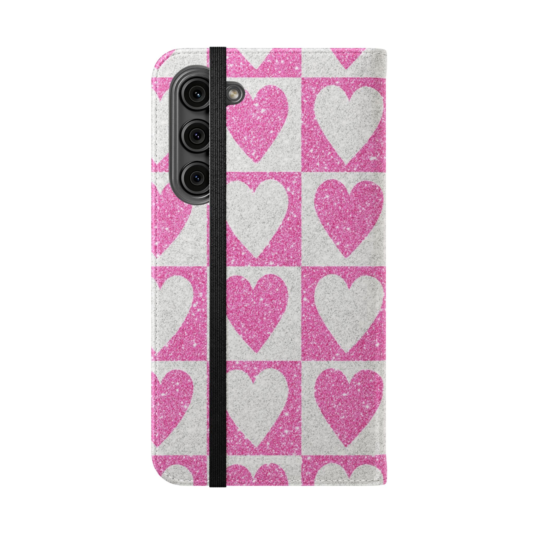 Glitter Heartgrid - Samsung S23+ Case - Wallet