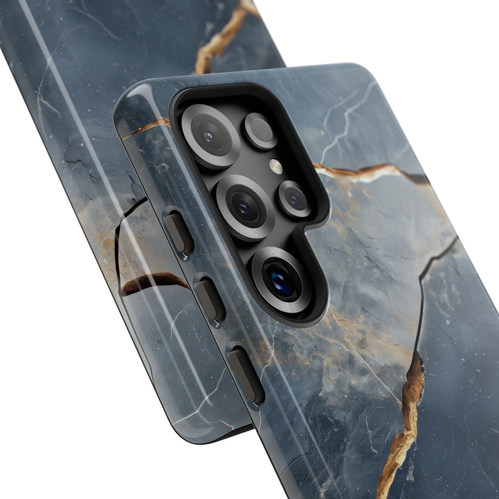 Jagged Vein Navy Samsung S25 Ultra Case - Tough