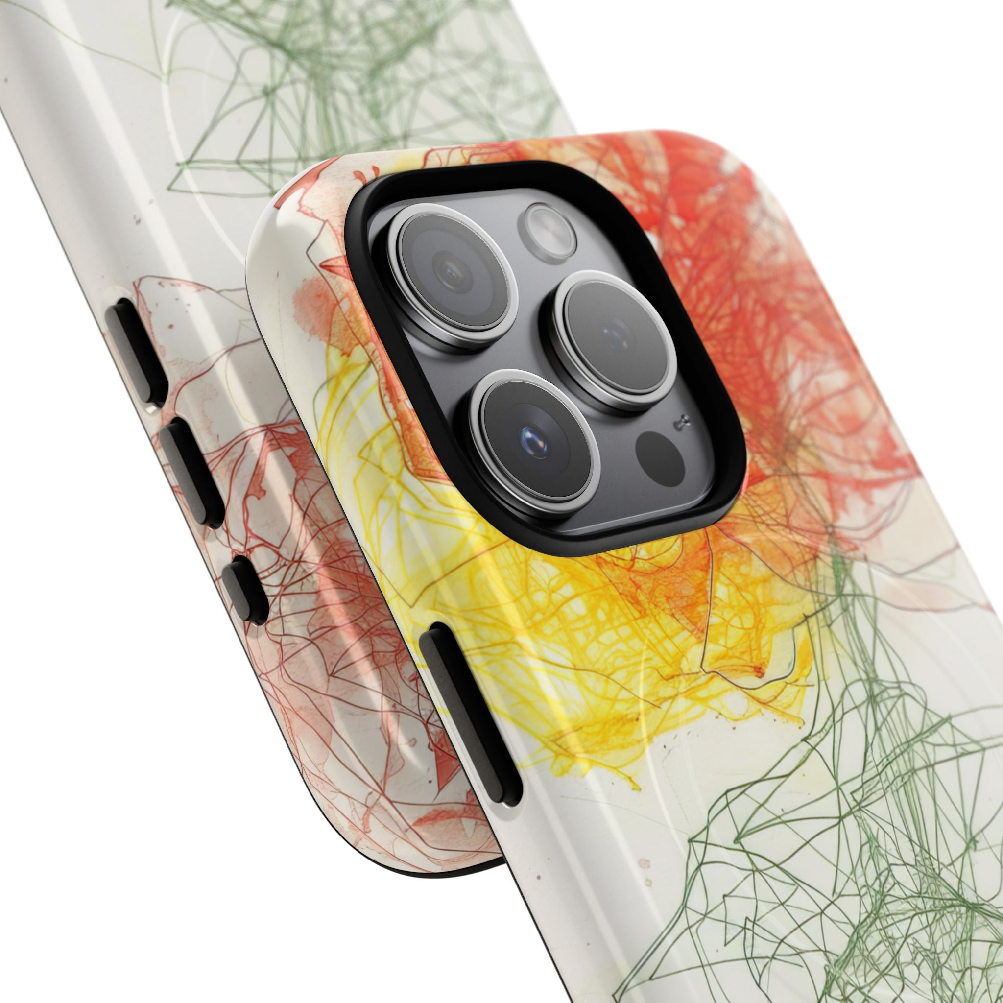 Fiery Blossom Tangle iPhone 15 - Tough+