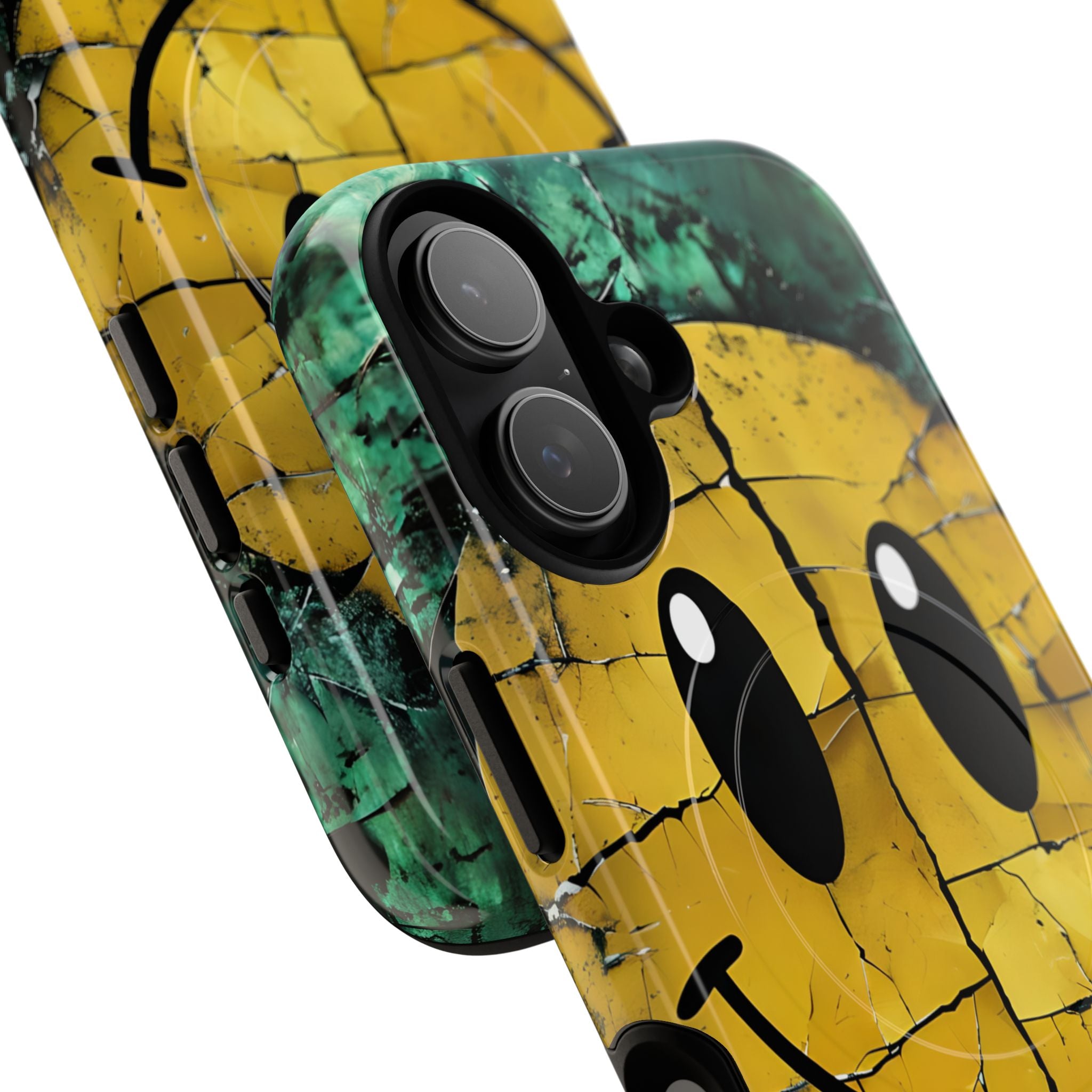 Cracked Smiley iPhone 17 Case - Tough+