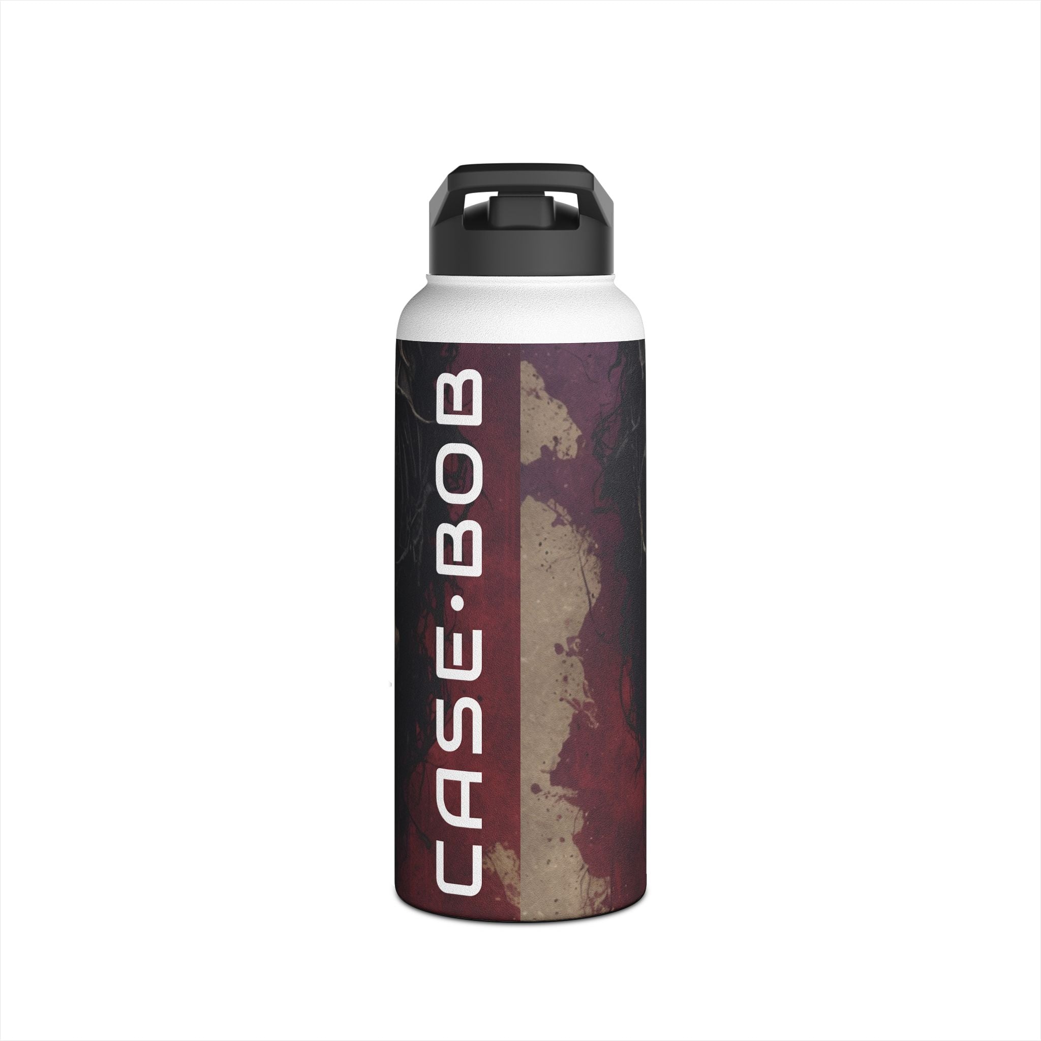 Winged Skull Rose - Stainless Steel Water Bottle