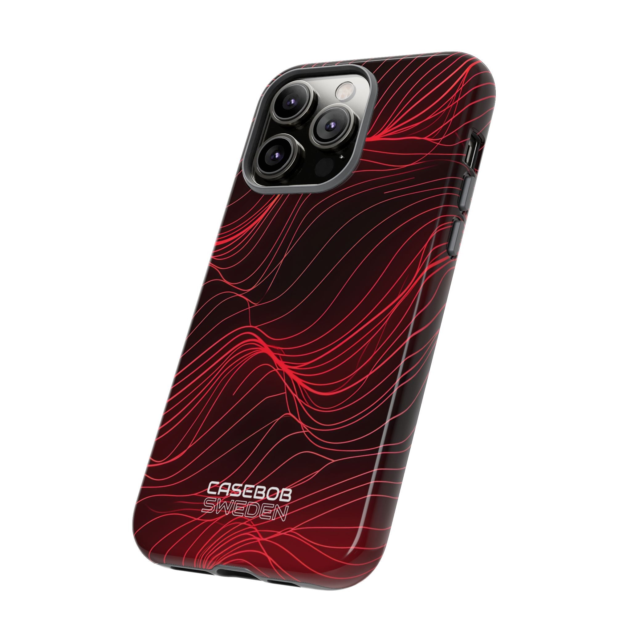 Crimson Waveform Flow iPhone 14 - Tough