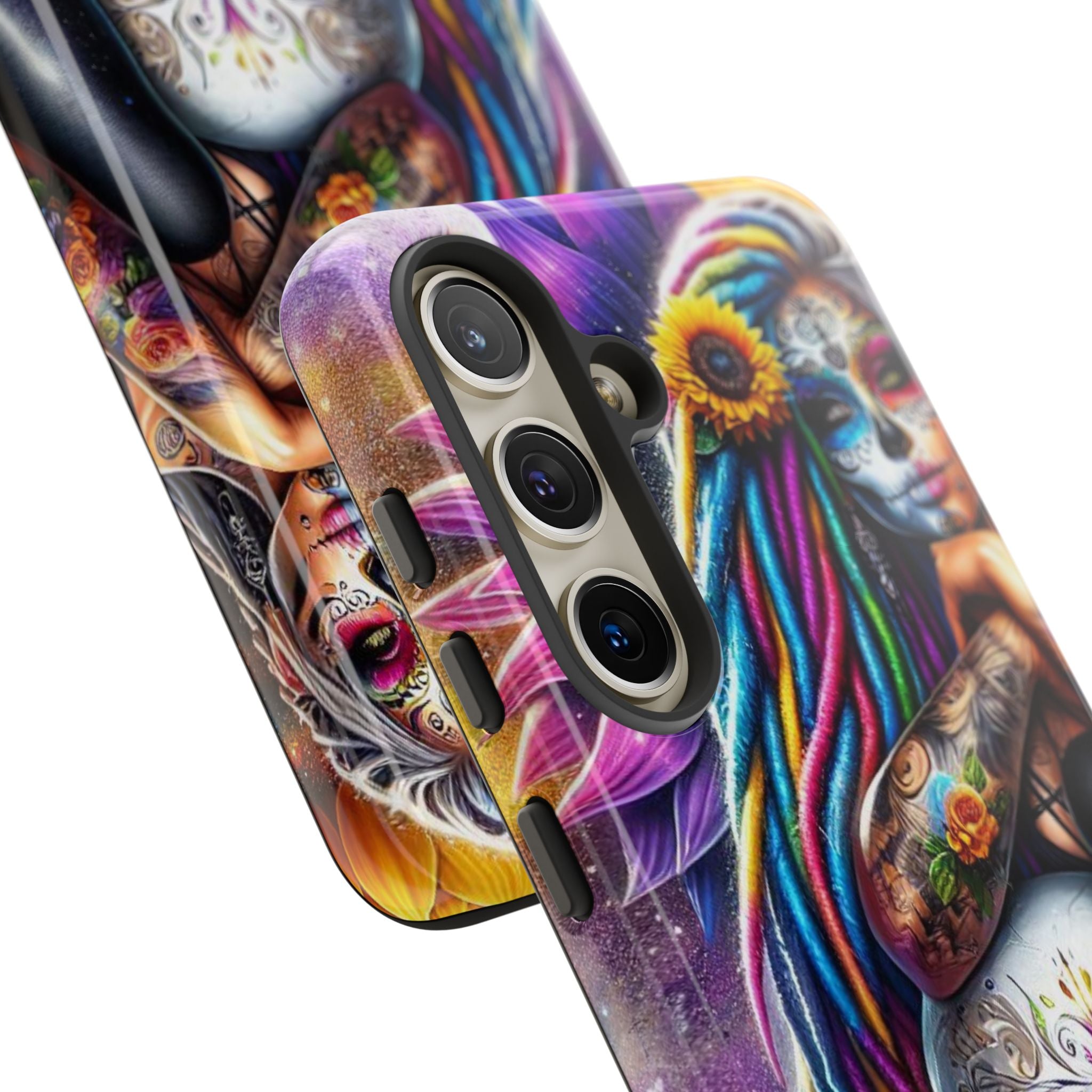 Sunflower Skull Glow Samsung S24 Case - Tough