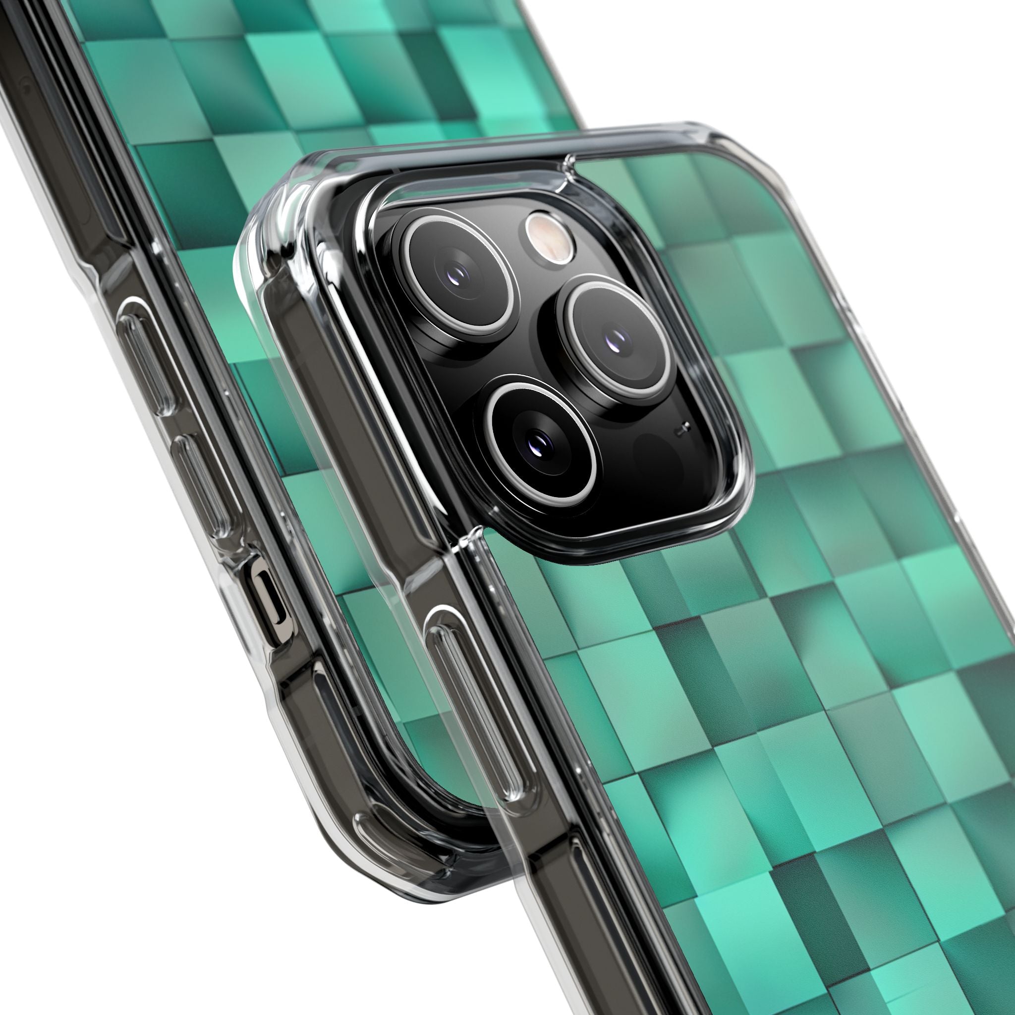 Folded Blue Squares iPhone 14 - Impact Clear+