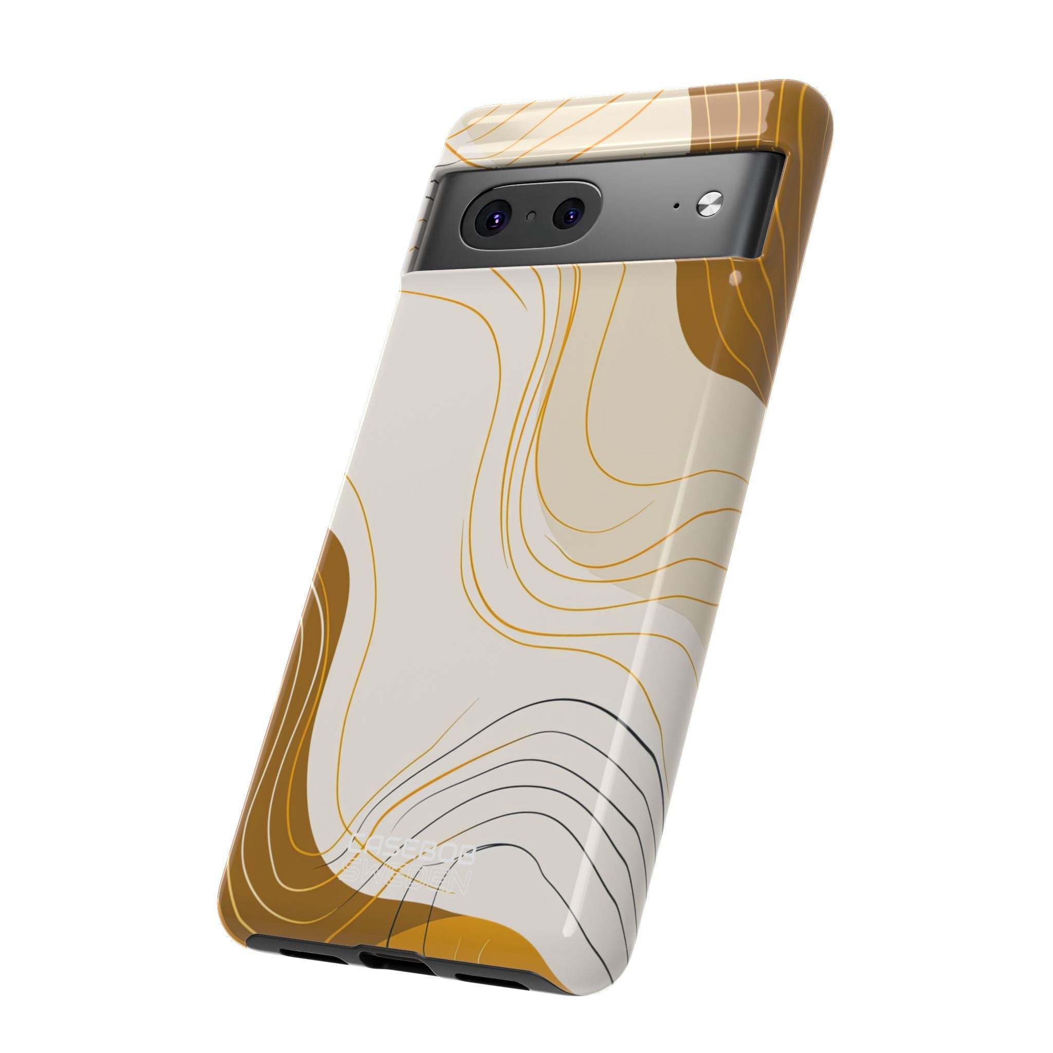 Golden Flow Lines Google Pixel 7 - Tough