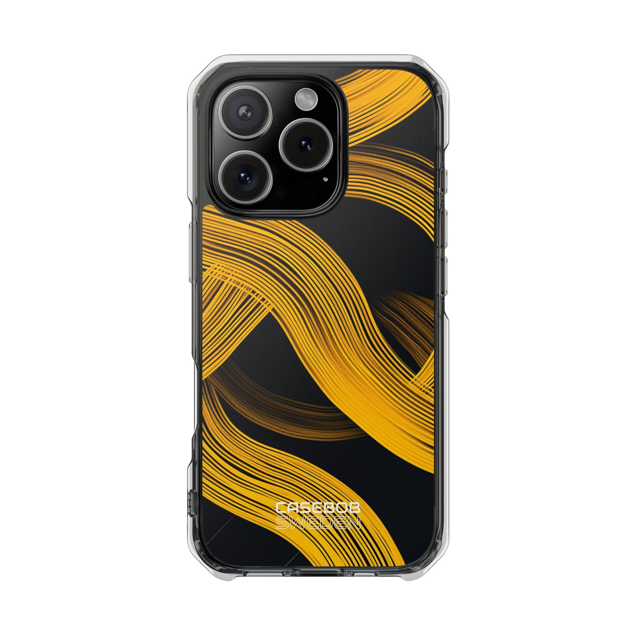 Yellow Flow Lines iPhone 16 - Impact Clear+